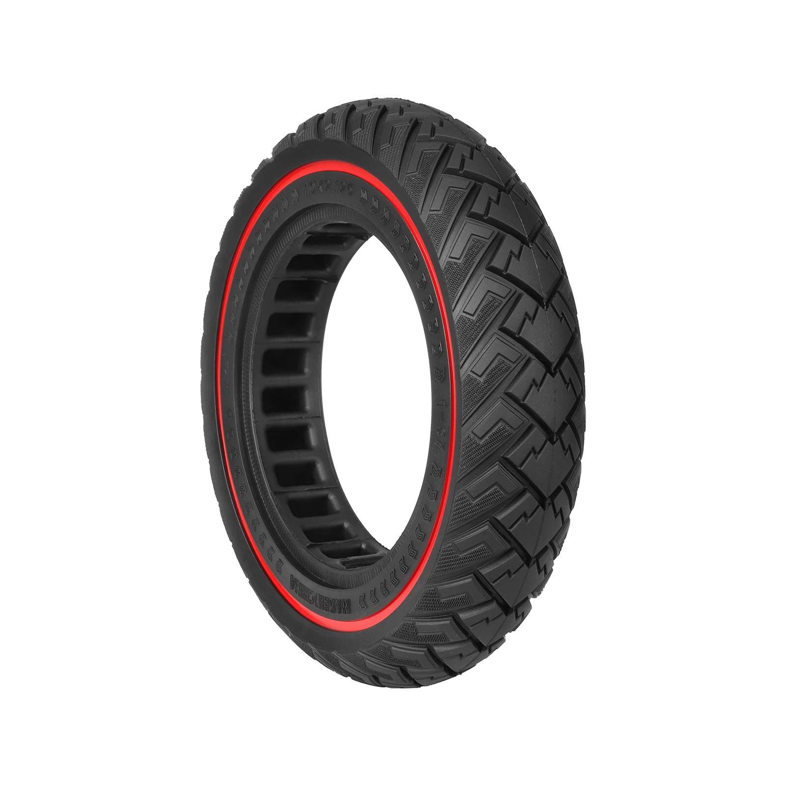 Anvelopă plină de teren 10*2.125 cu cerc roșu, pentru Xiaomi M365 Pro, Pro2, 1S, Ulip