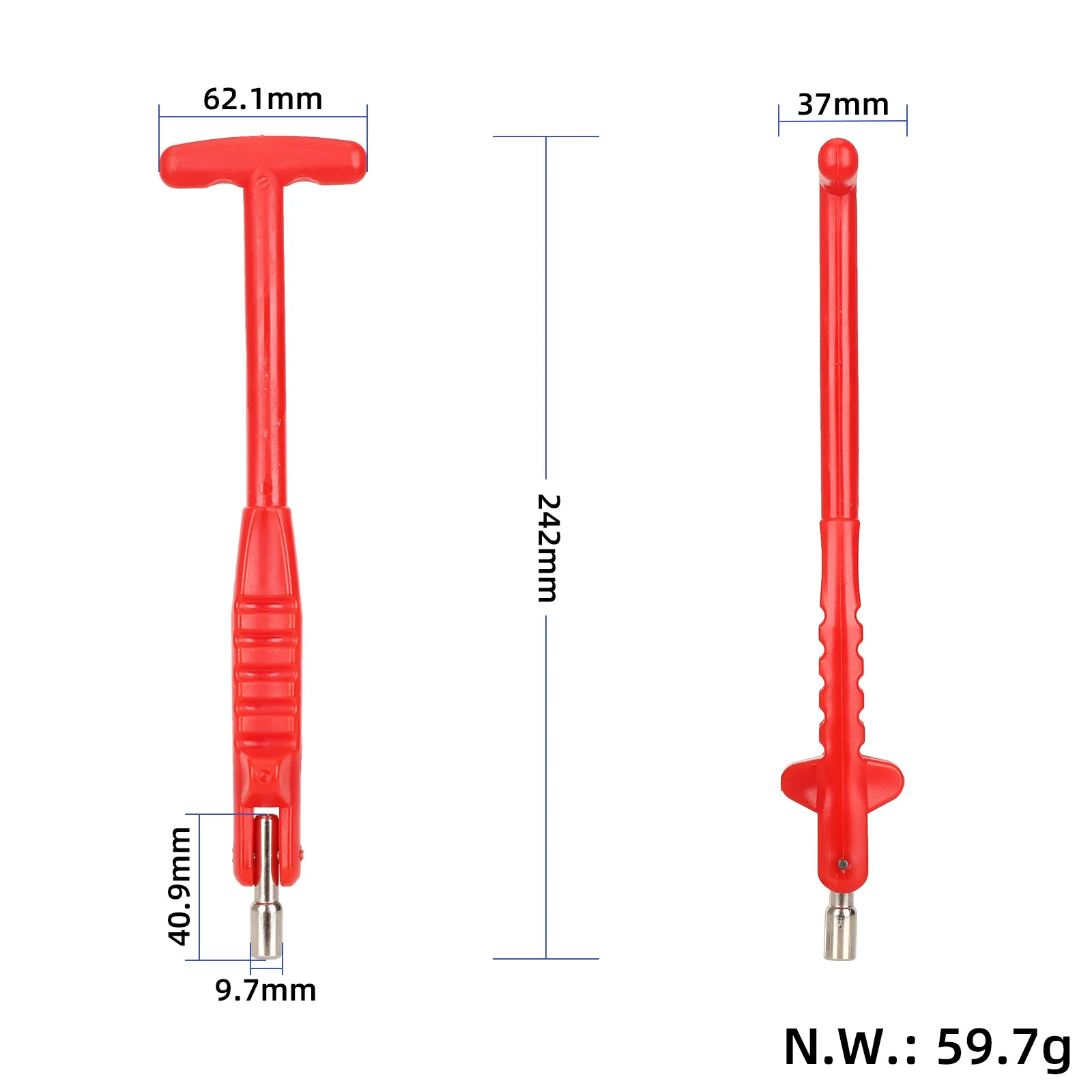 Extractor de valvă roșu pentru anvelope