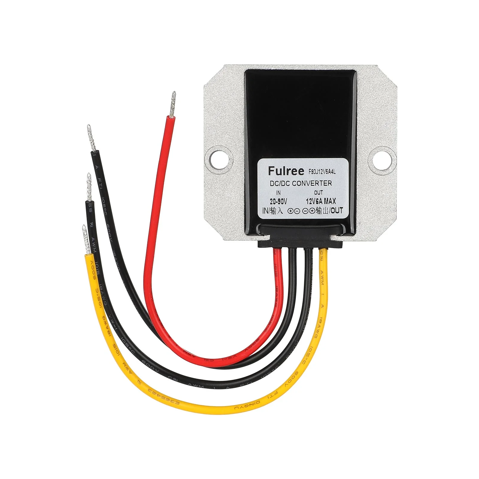 Convertor DC 20-90V la 12V, 6A, carcasă din aluminiu, cu USB