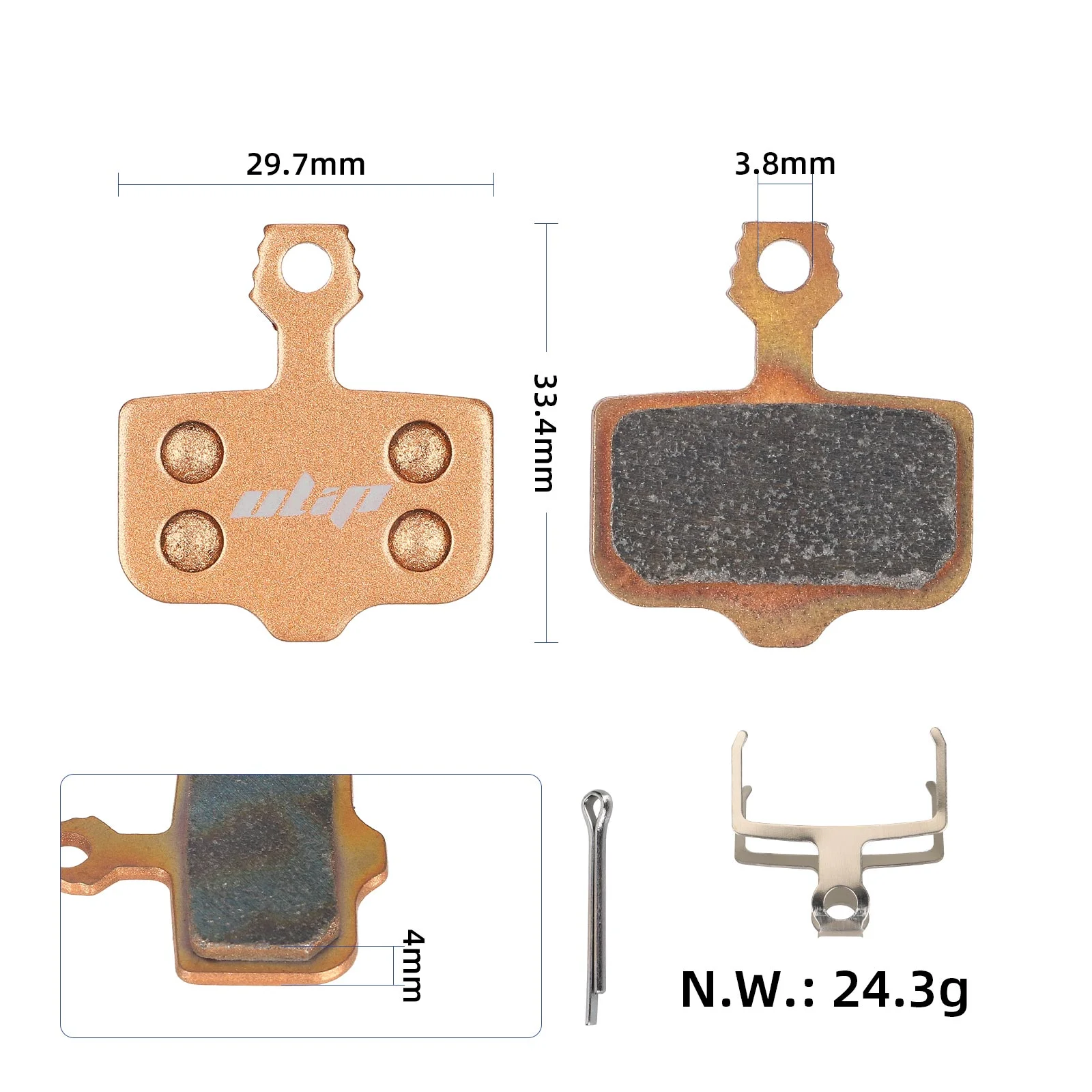 Plăcuțe de frână sinterizate, bronz antic, pentru Xiaomi 6 Ultra, Ulip