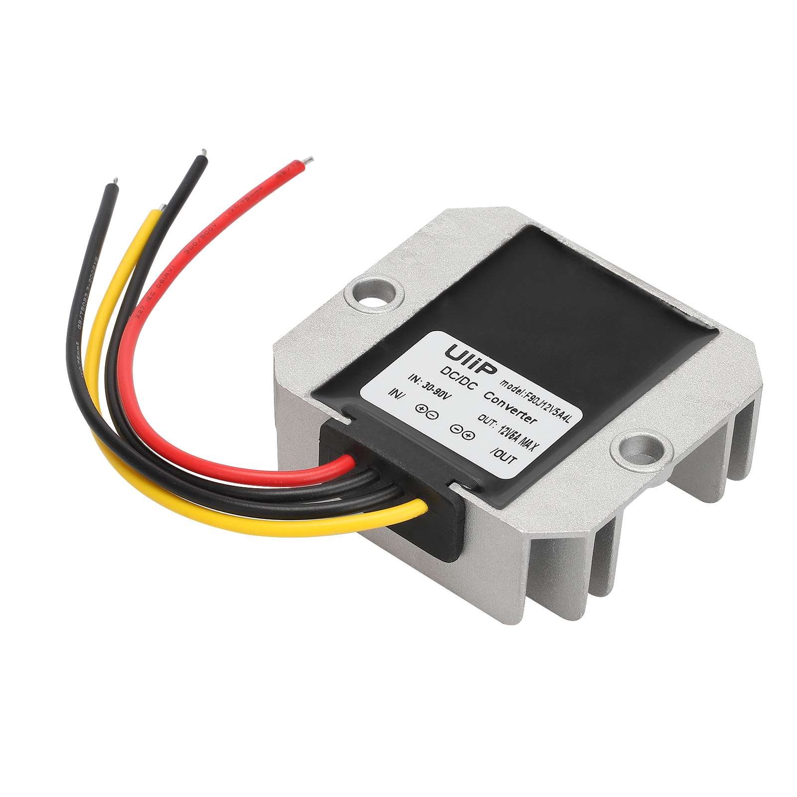 Convertor de tensiune DC 30-90V la 12V 5A, carcasă din aluminiu