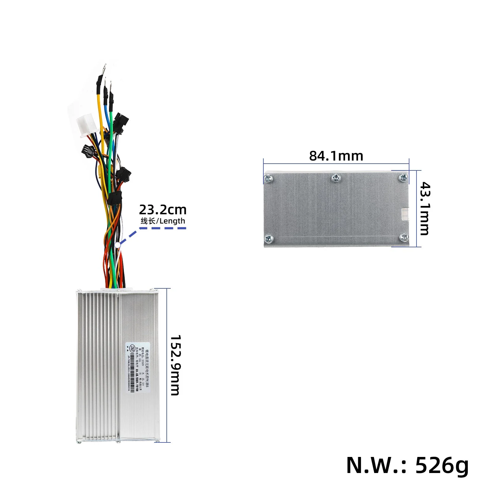Set de controlere duale A+B 60V50A, cu afișaj 36V-60V și cablu de conectare cu 6 fire, J&P