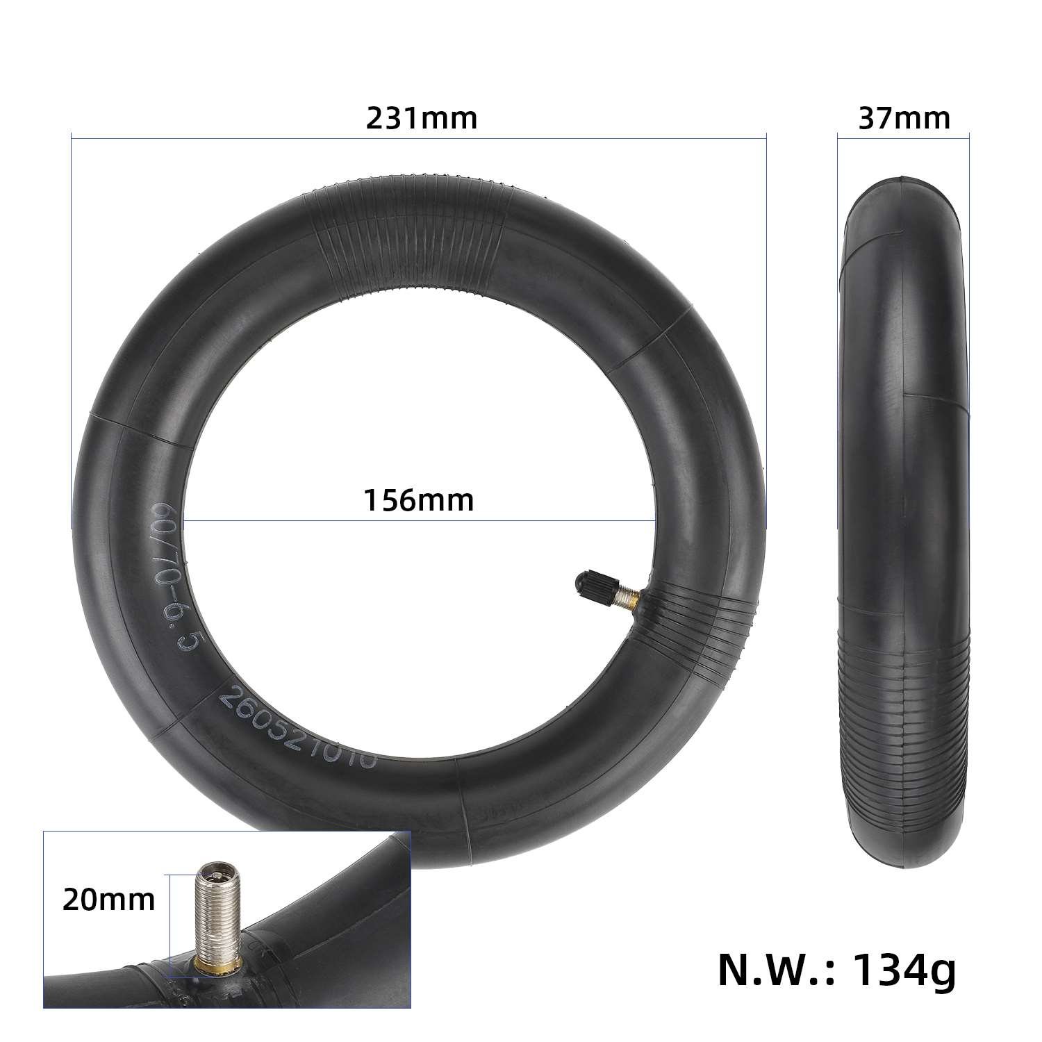 Set anvelopă tubeless off-road 60/70-6.5 și cameră, pentru Ninebot Max G30, Ulip
