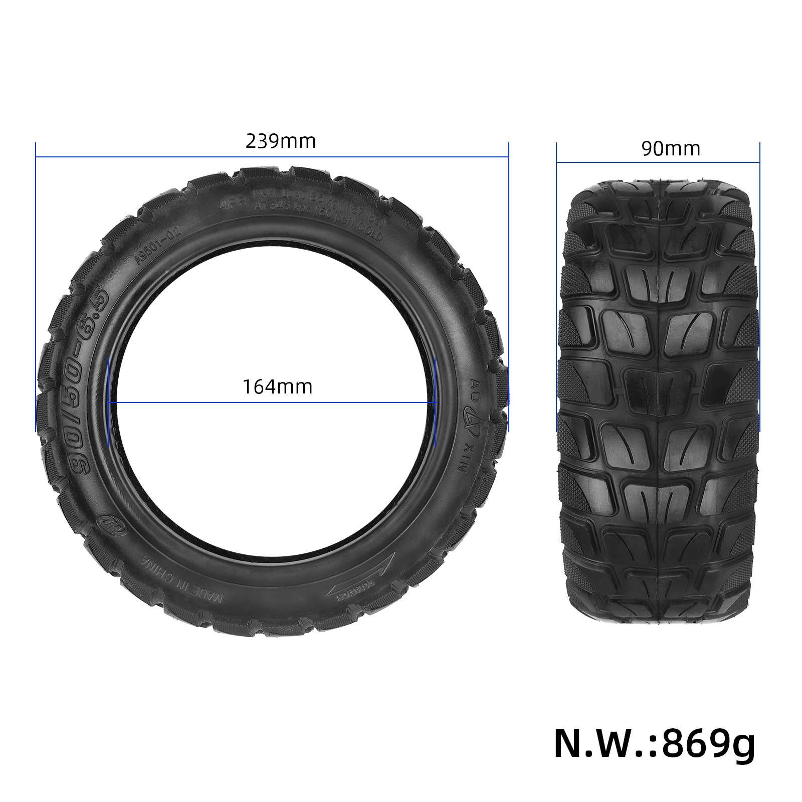 Anvelopă tubeless off-road 90/50-6.5 întărită, pentru Kukirin M5 Pro, Wanda
