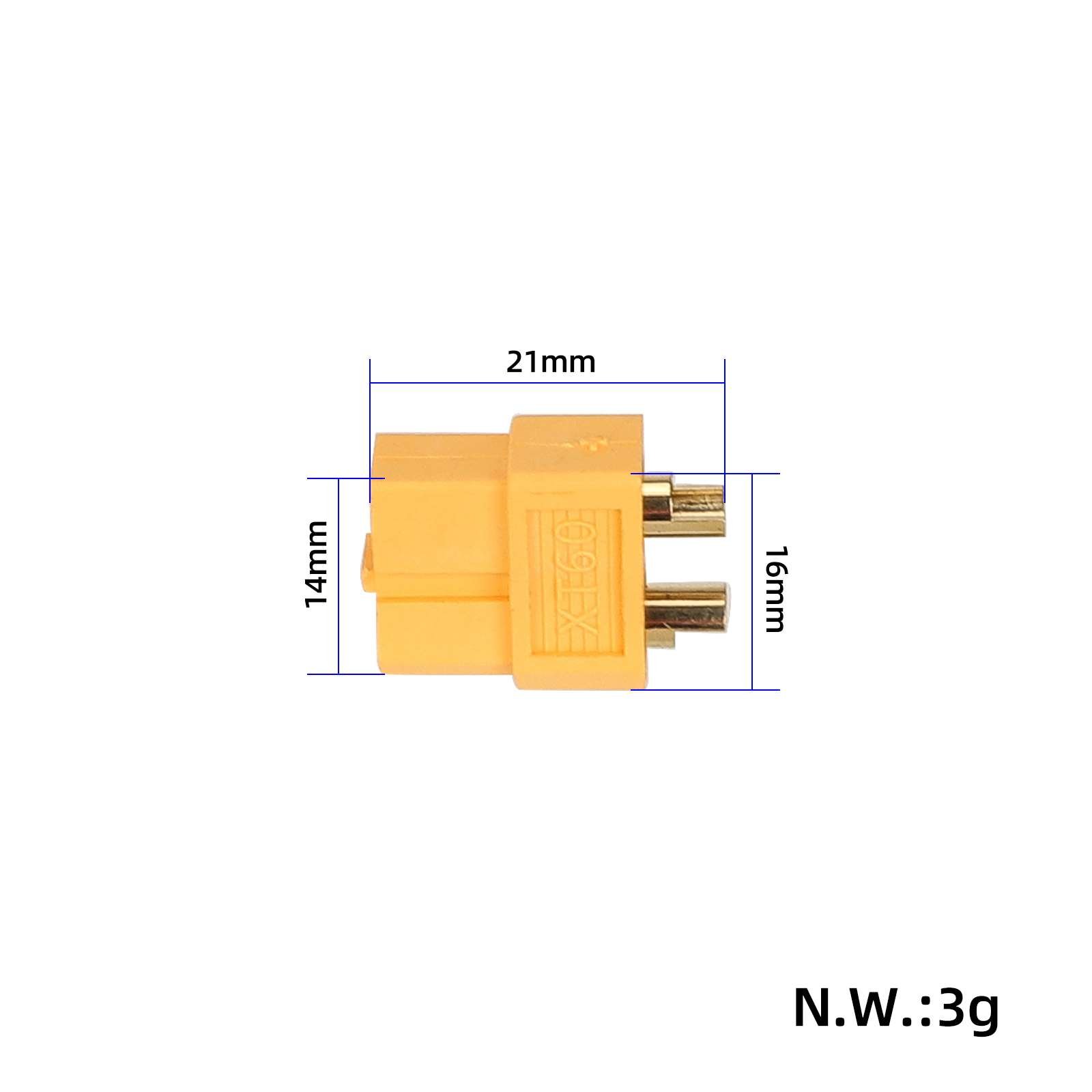Conector XT60 mamă pentru baterii litiu