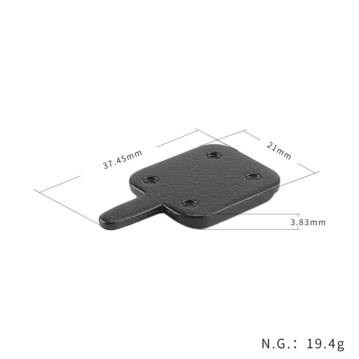 Plăcuțe de frână semimetalice dreptunghiulare, cu coadă lungă, N1