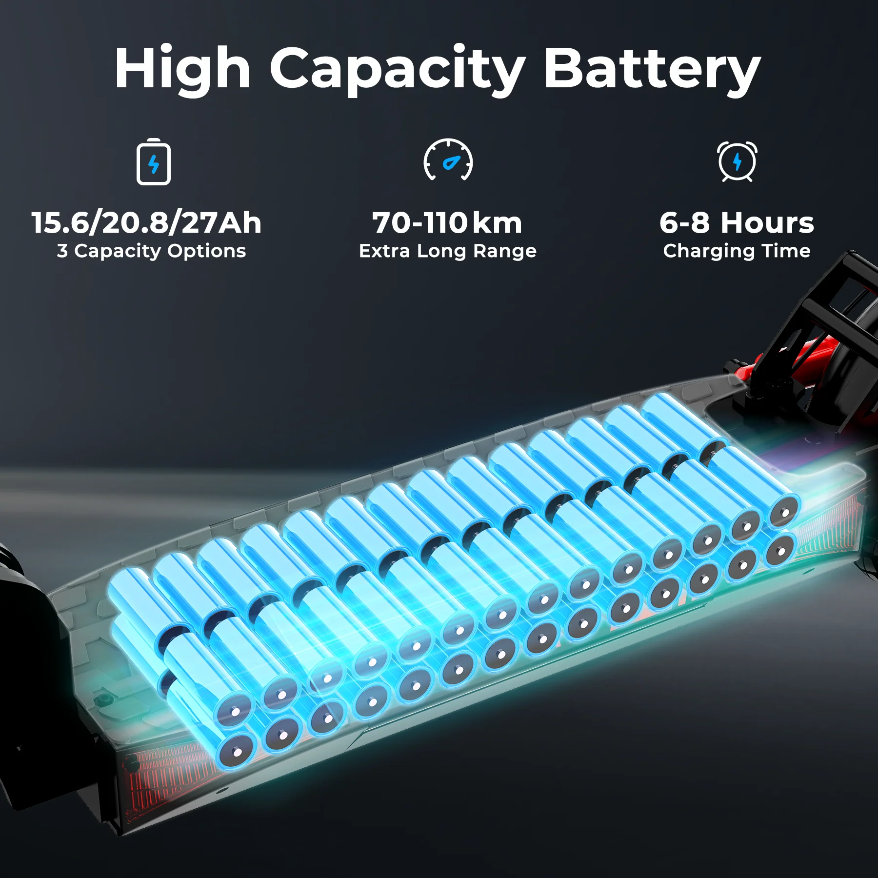 Hitway H9, Trotinetă electrică pliabilă, 500W, 48V 15.6Ah, 749Wh, 70km autonomie - imagine 4