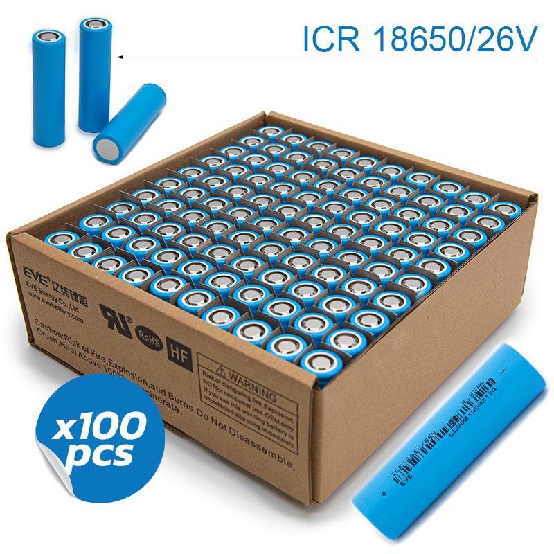 Celula 18650 2.55A/h 3C [EVE] - 100 unități - 100 buc