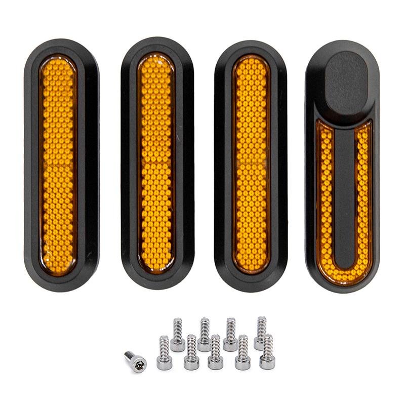 Reflector negru cu far galben pentru XIAOMI