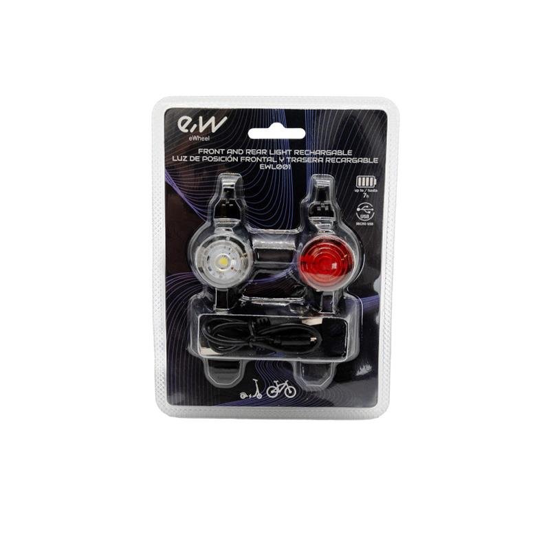 Set lumini LED reîncărcabile față și spate EWL001