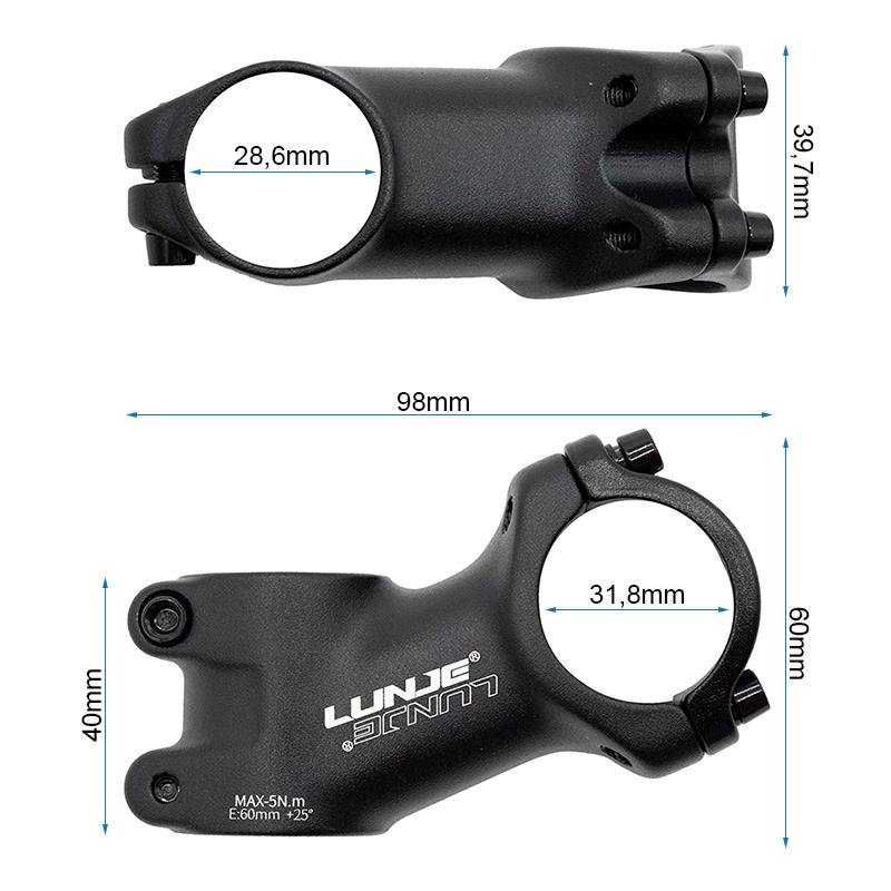 Pipă ghidon 31 8mm EWPM-004 cu elevație 25 de grade