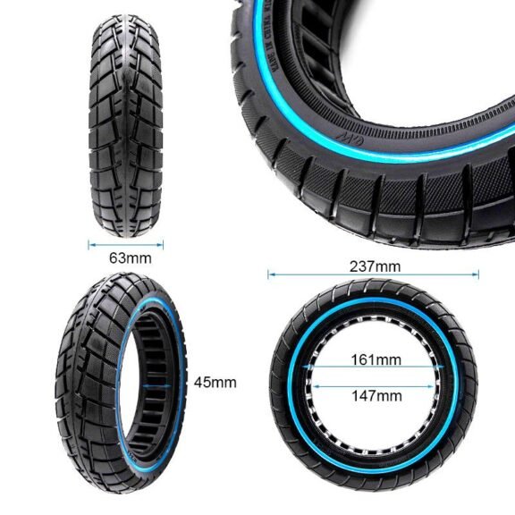 Anvelopă solidă ultralight offroad linie albastră 60/70-6,5/B44 [Ewheel]