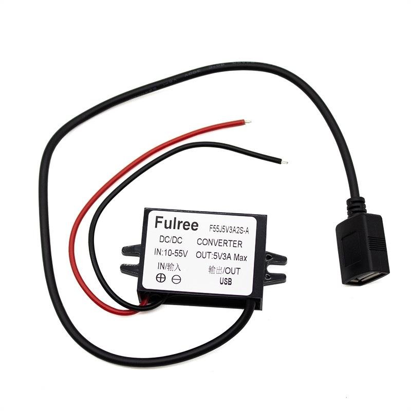 Convertor DC 11-55V la 5V 3A cu port USB [FULREE]