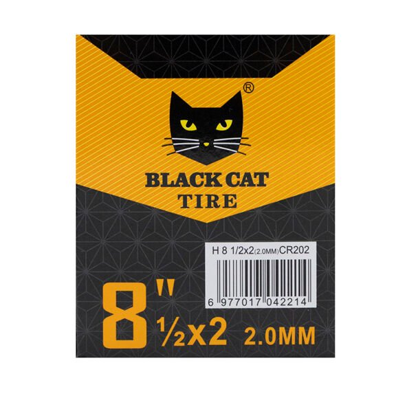 Cameră de aer premium grosime 2,0mm 8.5x2(156) Valvă 90x90 grade Black Cat