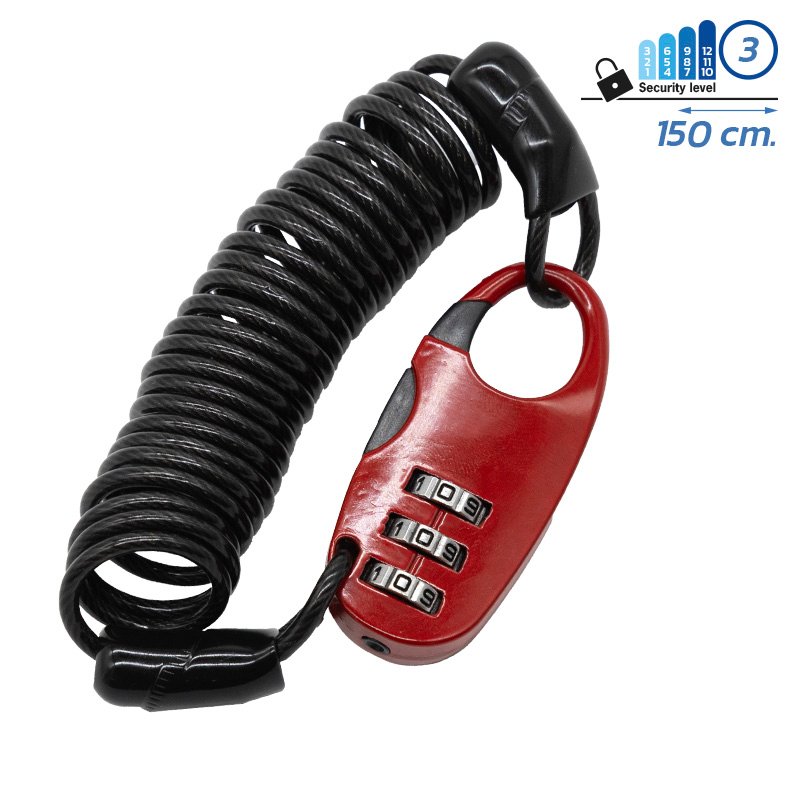 Antifurt cu cablu cu combinație LCK-035 - 1.5M
