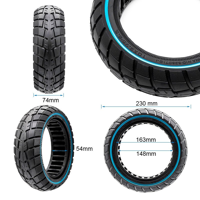Cauciuc/Anvelopa plina ultralight 10x2.75-6.5/B55 - Blue Line [Ewheel]