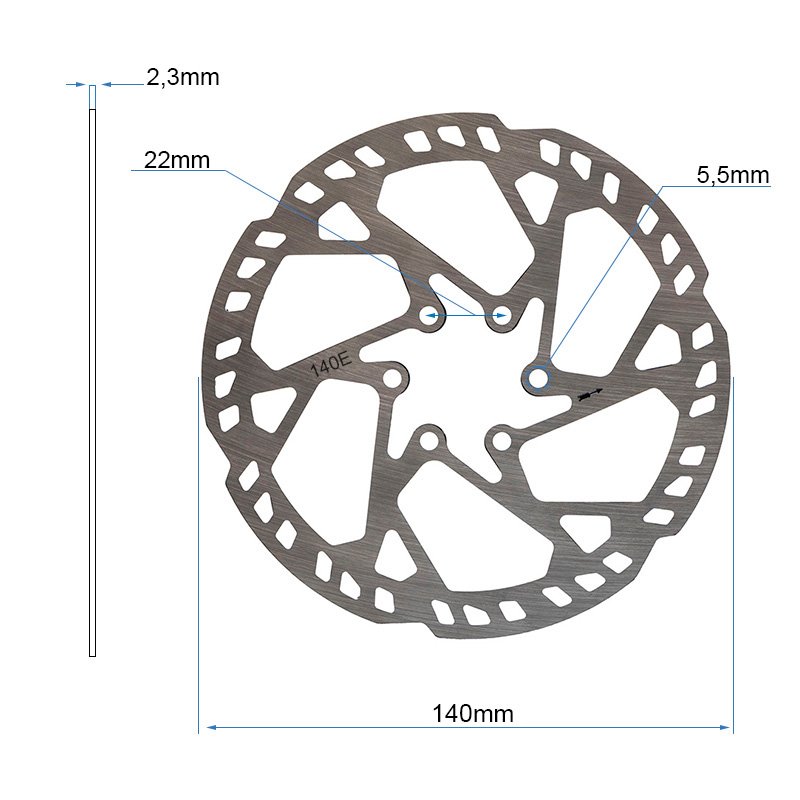 Disc de frână EWD004 - 140mm (2.3mm grosime)