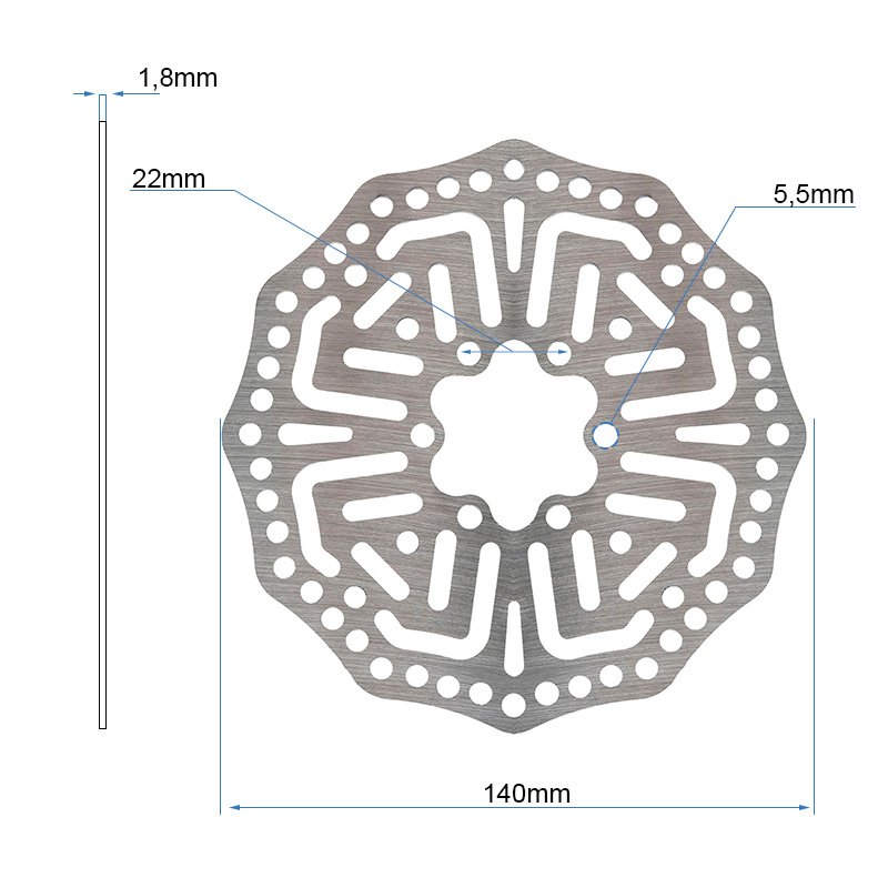 Disc de frână EWD004 pentru Kukirin G2 pro - 140mm - 6H