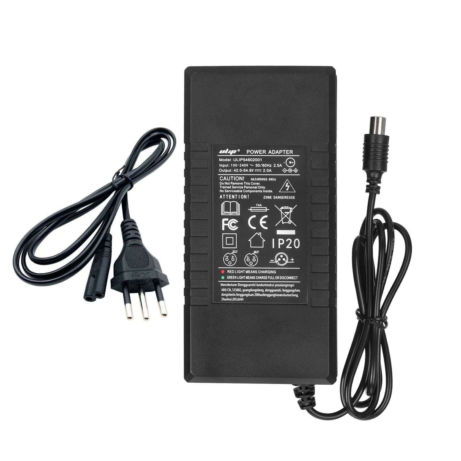 Încărcător 42V~54.6V 2A cu conector MI, ștecher brazilian, Ulip