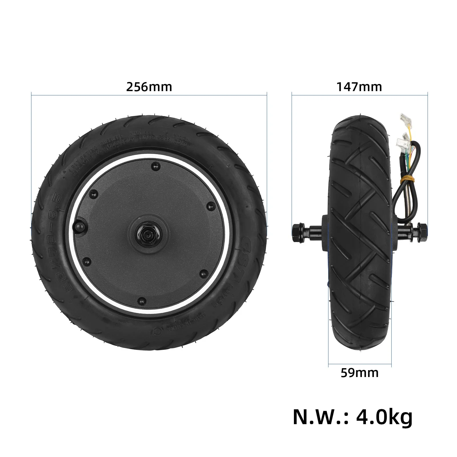Motor în roată 48V 400W cu anvelopă CST 60/70-6.5, pentru Xiaomi 5 Pro