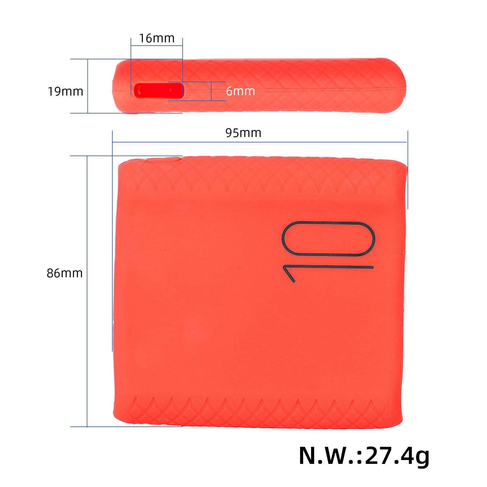 Husă de silicon roșie pentru power bank Romoss CT10, 10000 mAh