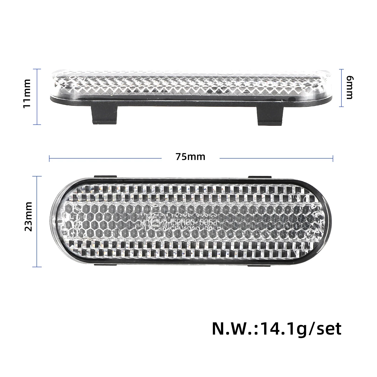 Reflectorizant frontal argintiu din cauciuc, 2 buc., pentru Xiaomi 5 Plus
