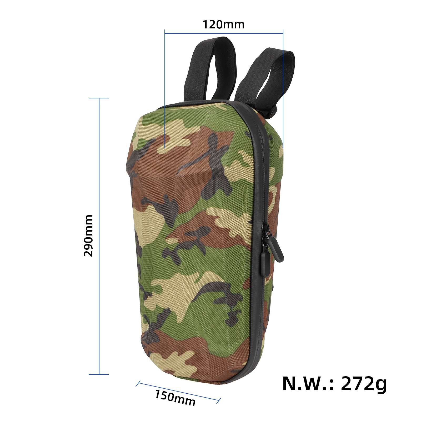 Geantă frontală 3L verde militar din PU+EVA, pentru Xiaomi Mijia M365, Ninebot ES2 și ES1
