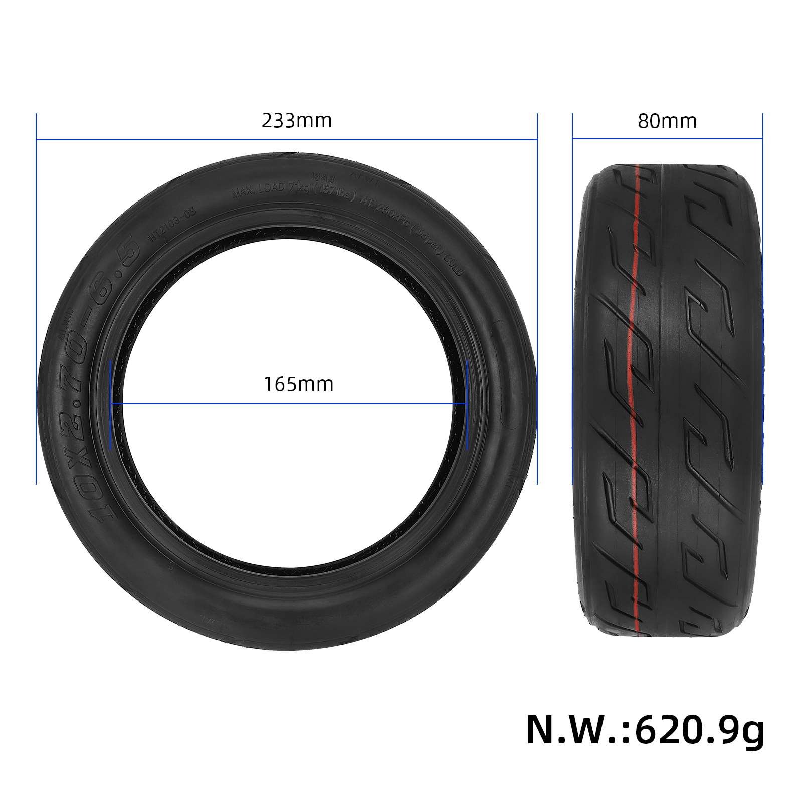 Anvelopă exterioară 10*2.70-6.5 pentru Speedway 5, Dualtron 3, HD