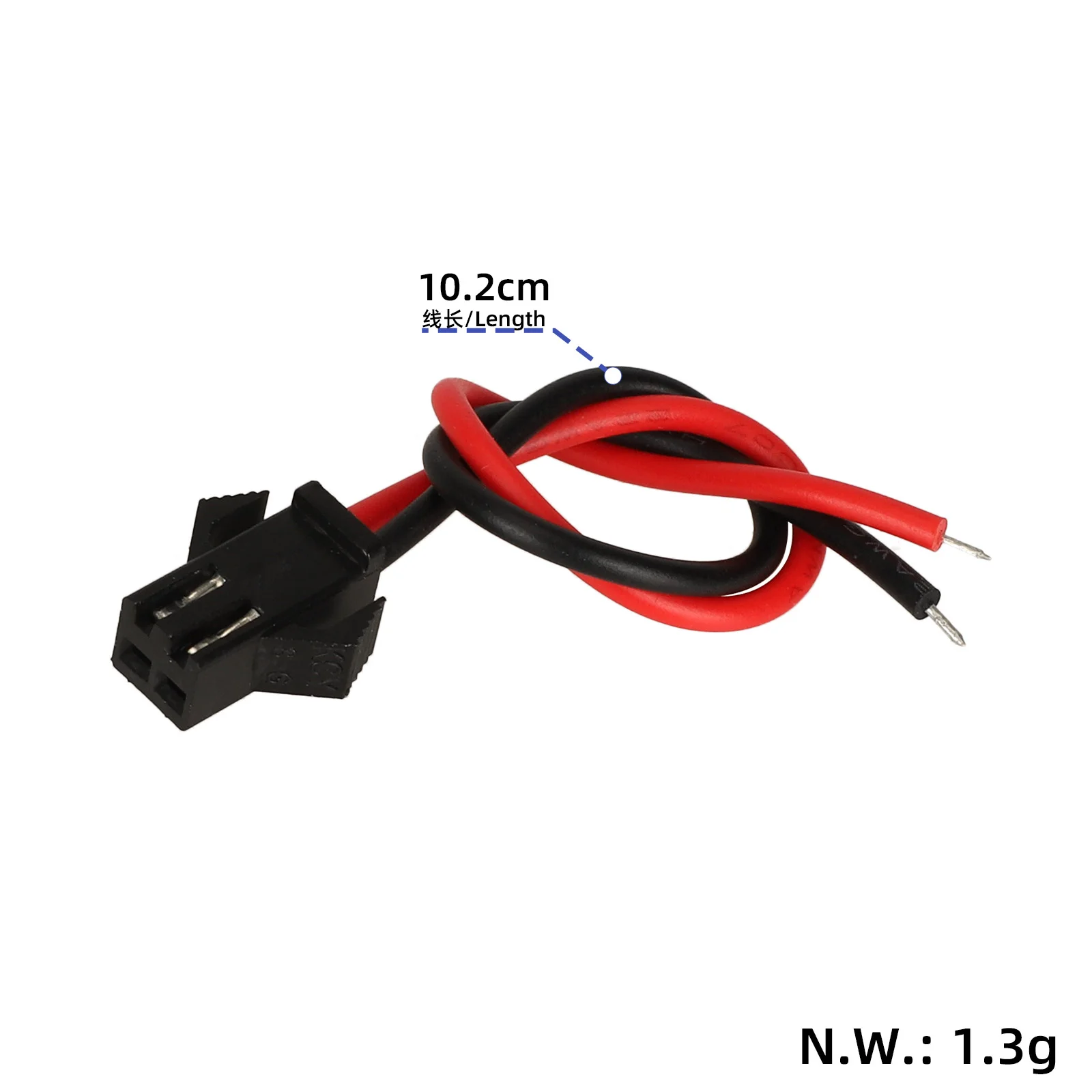 Conector JST SM 2P mamă, 10cm, cu cablu