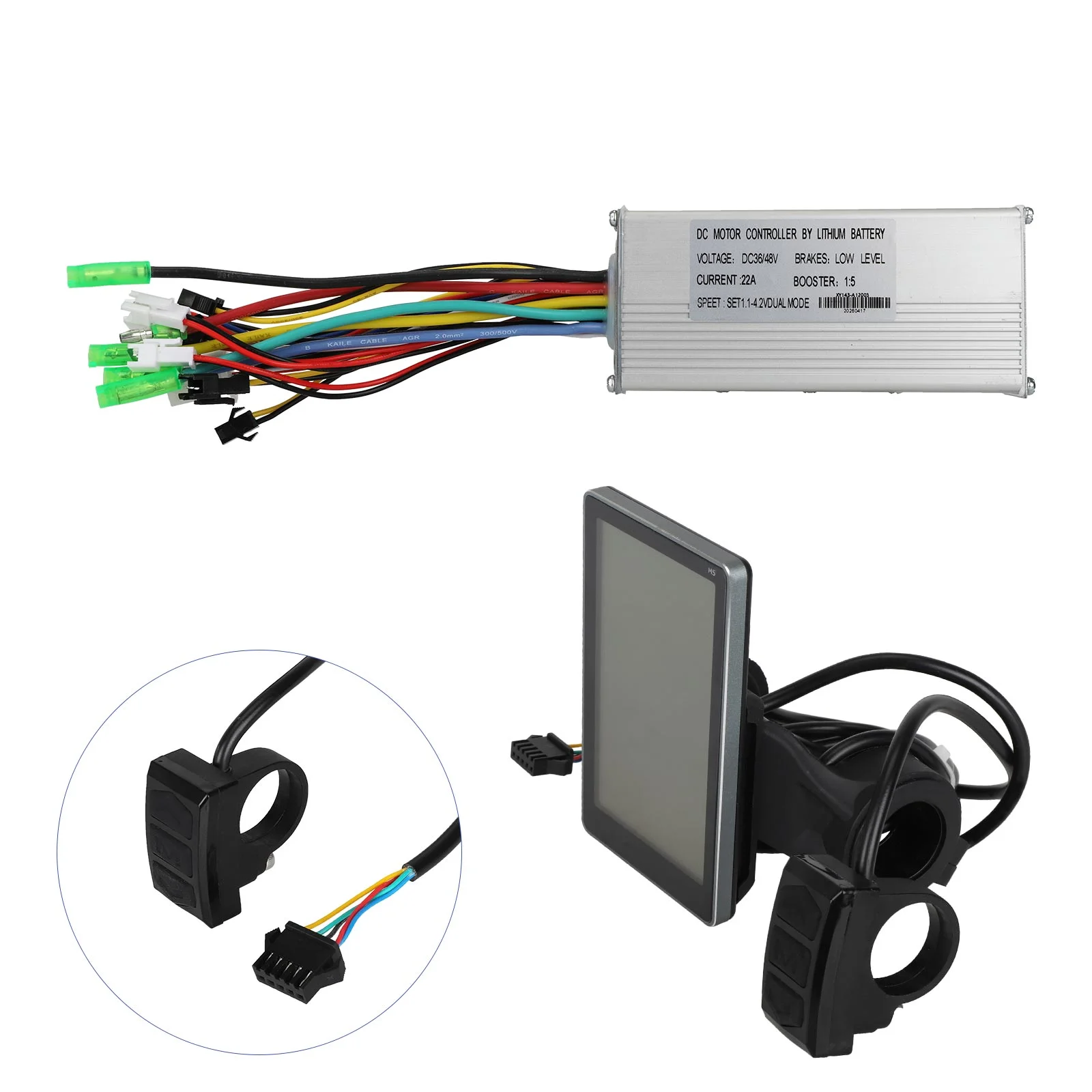 Set controler și bord PackM5 500W 22A, cu afișaj LCD M5