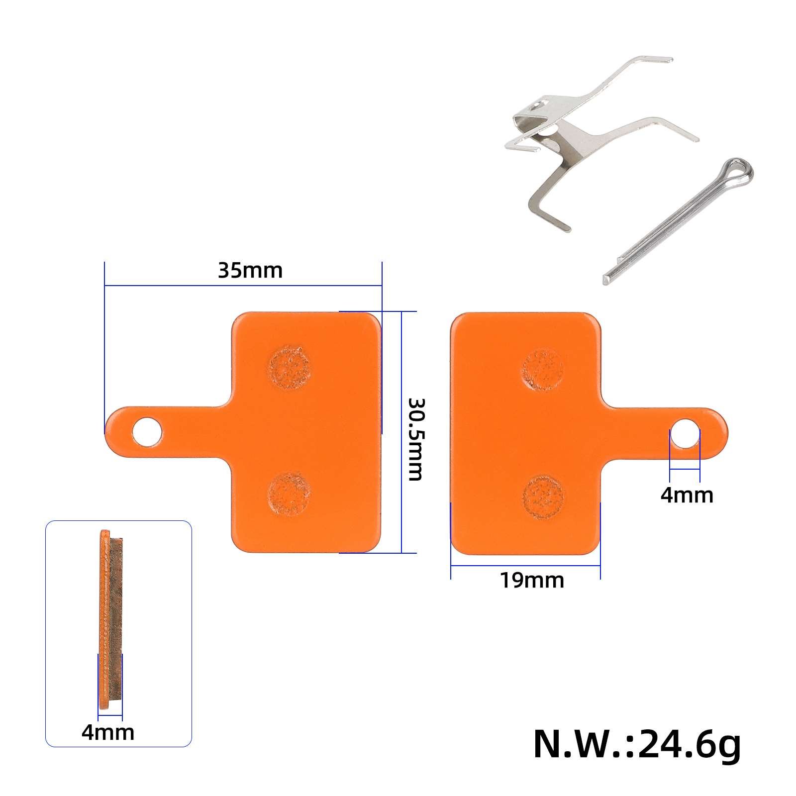 Plăcuțe de frână ceramice portocalii Zoom, pentru MT200/M315/M355/M395