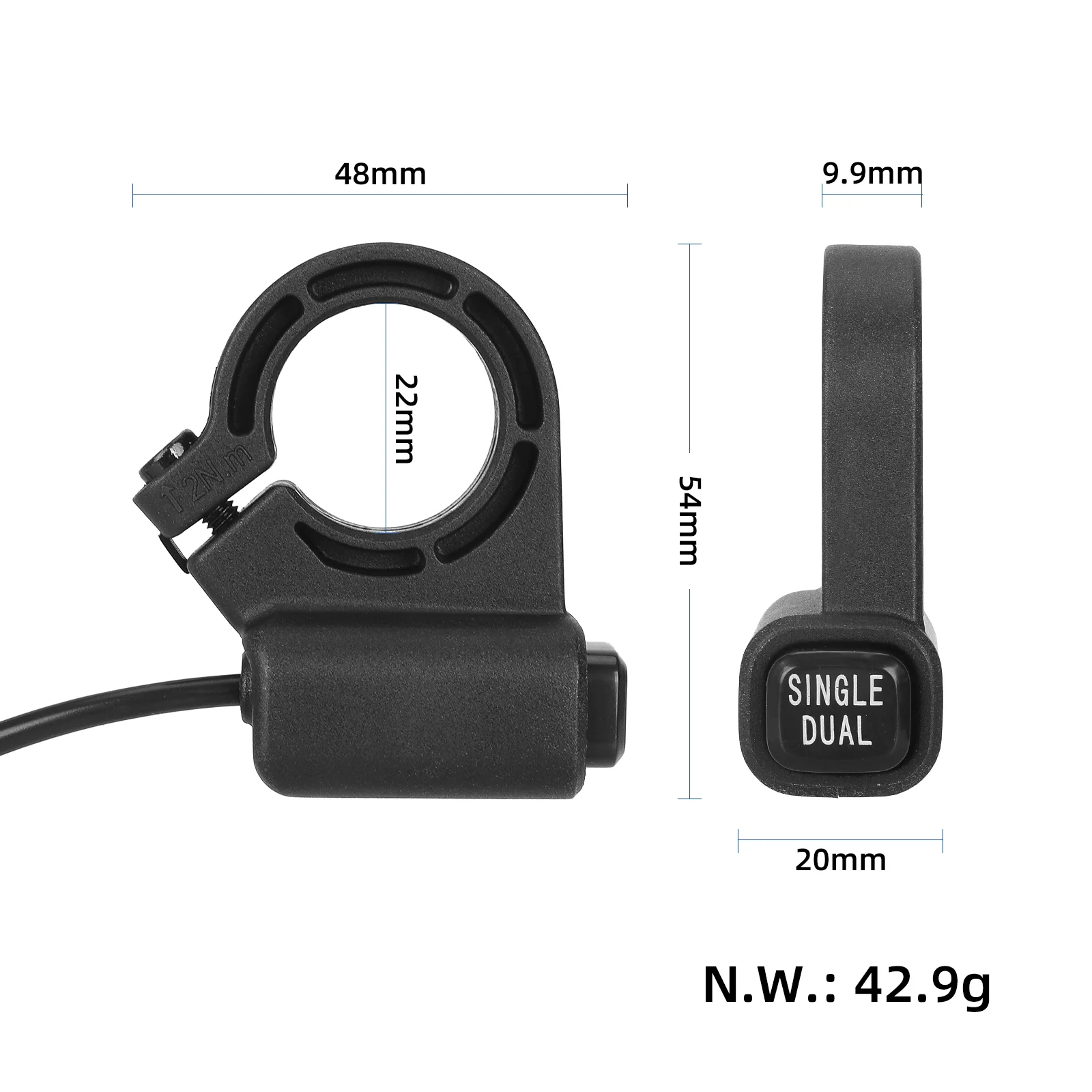 Comutator simplu pentru ghidon, pentru DUALTRON NEW ACHILLEUS, DUALTRON VICTOR LIMITED