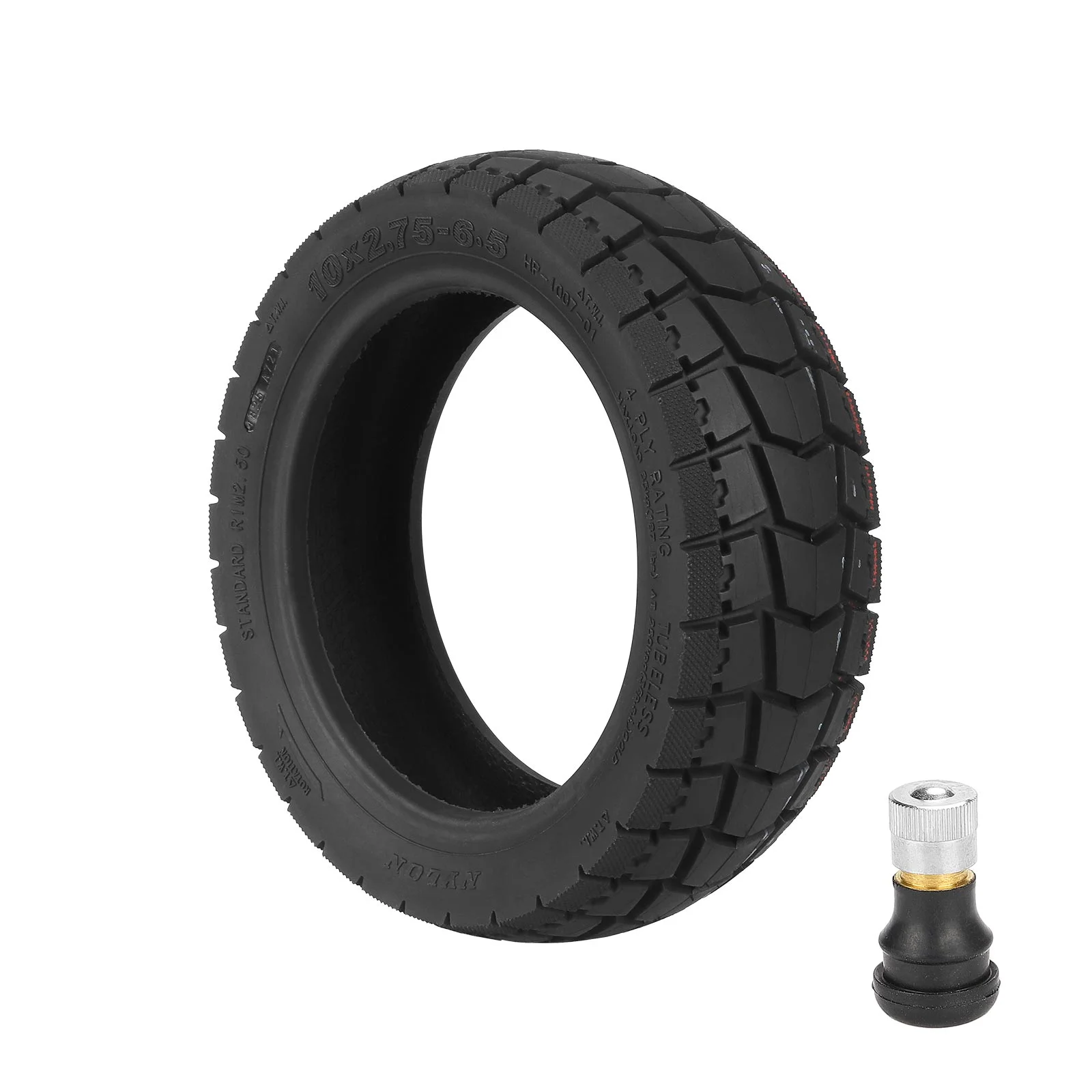 Anvelopă tubeless 10*2.75-6.5 cu valvă dreaptă, pentru Kukirin G2, G3, G2 Ultra, Ulip