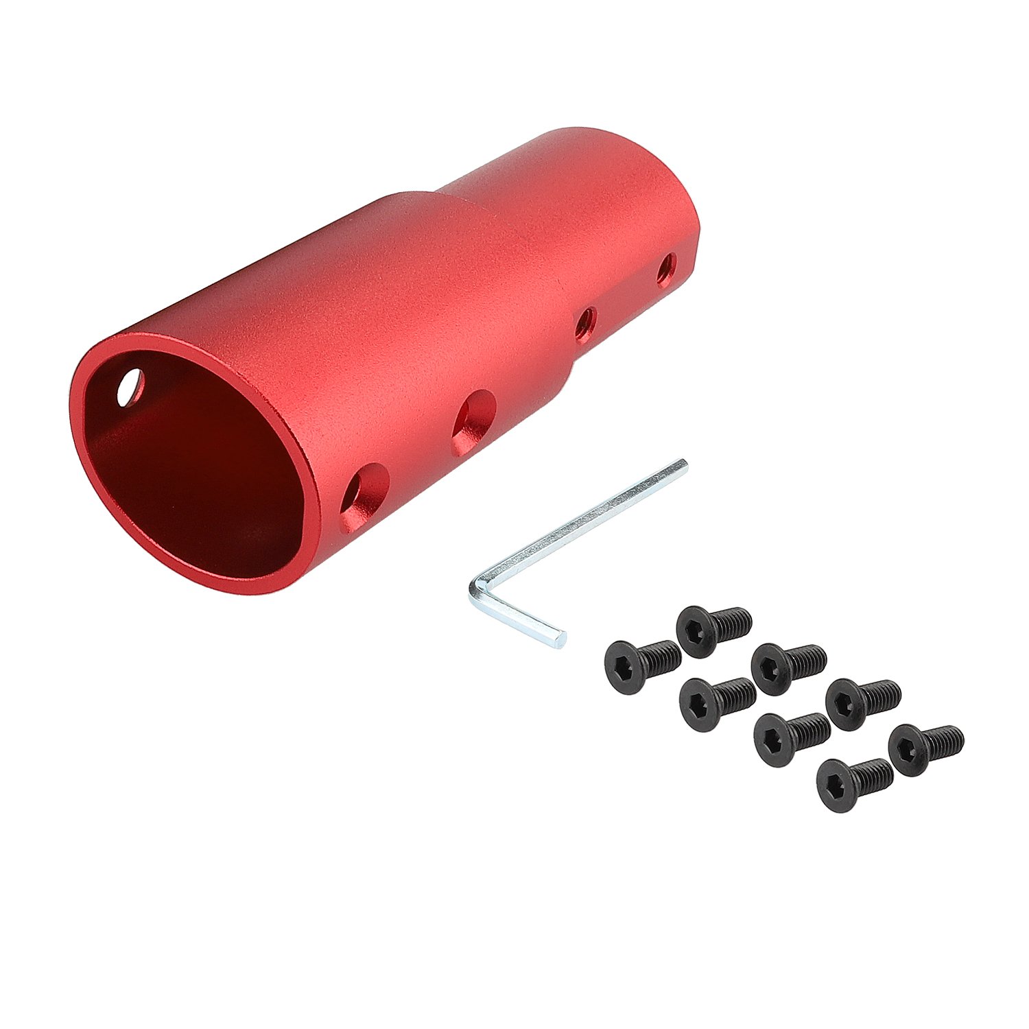 Prelungitor de tijă din aluminiu, roșu, pentru Xiaomi M365, Pro, Pro 2, Ulip