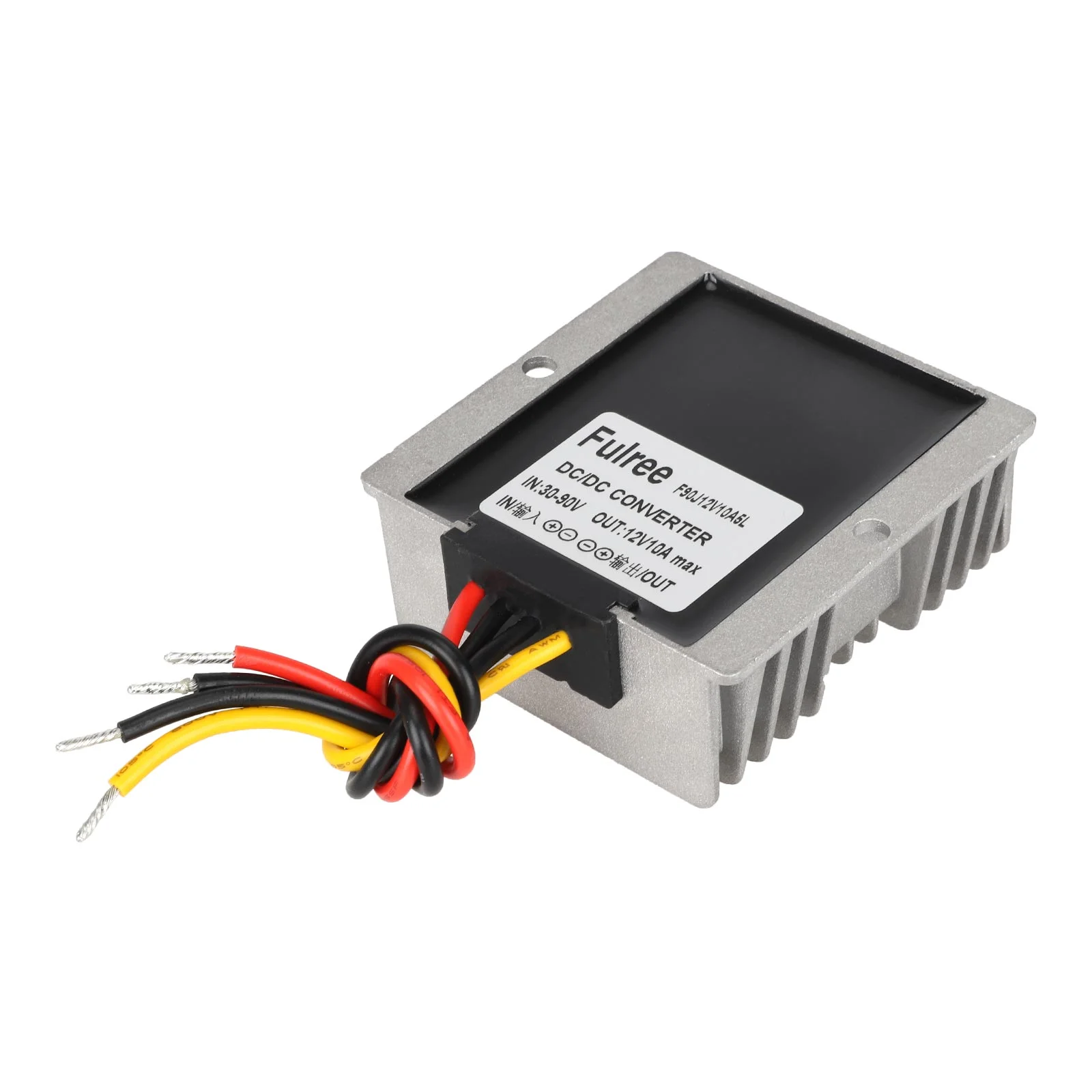 Convertor DC de la 30-90V la 12V, 10A, 5L, cu carcasă din aluminiu