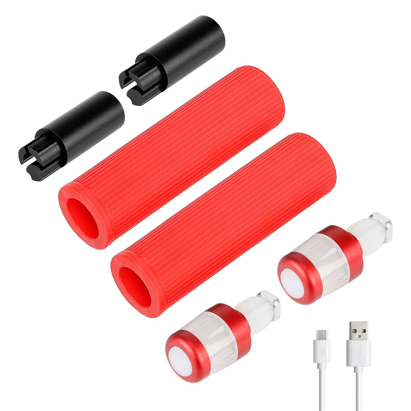 Set mânere prelungitoare din silicon cu lumină, reîncărcabile prin USB, pentru Ninebot Max, Ulip