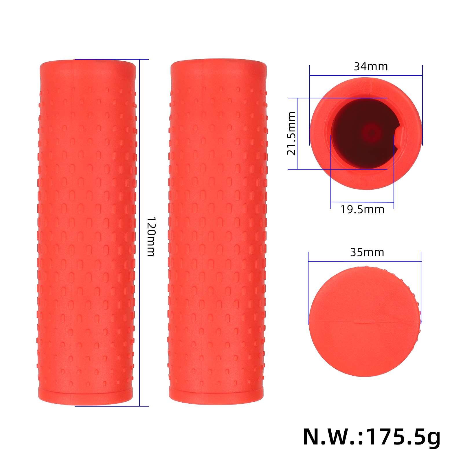 Mânere din cauciuc roșii, set de 2 buc., pentru Xiaomi M365, Xiaomi M365 1S, Xiaomi M365