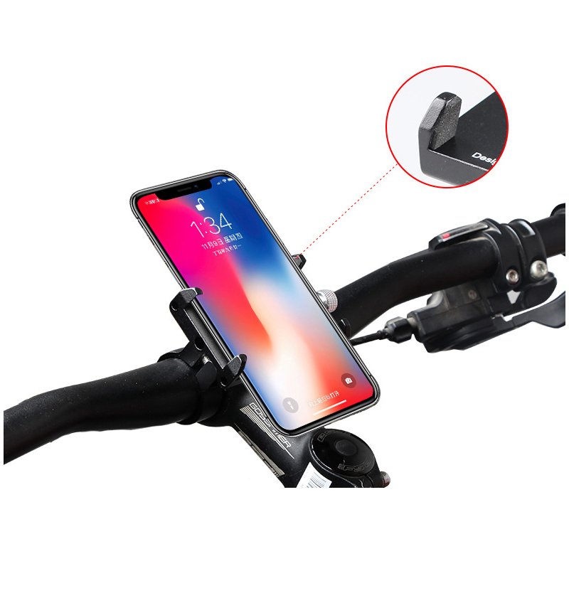 Suport pentru telefon negru din aliaj de aluminiu 3.5-6.2inch, GUB