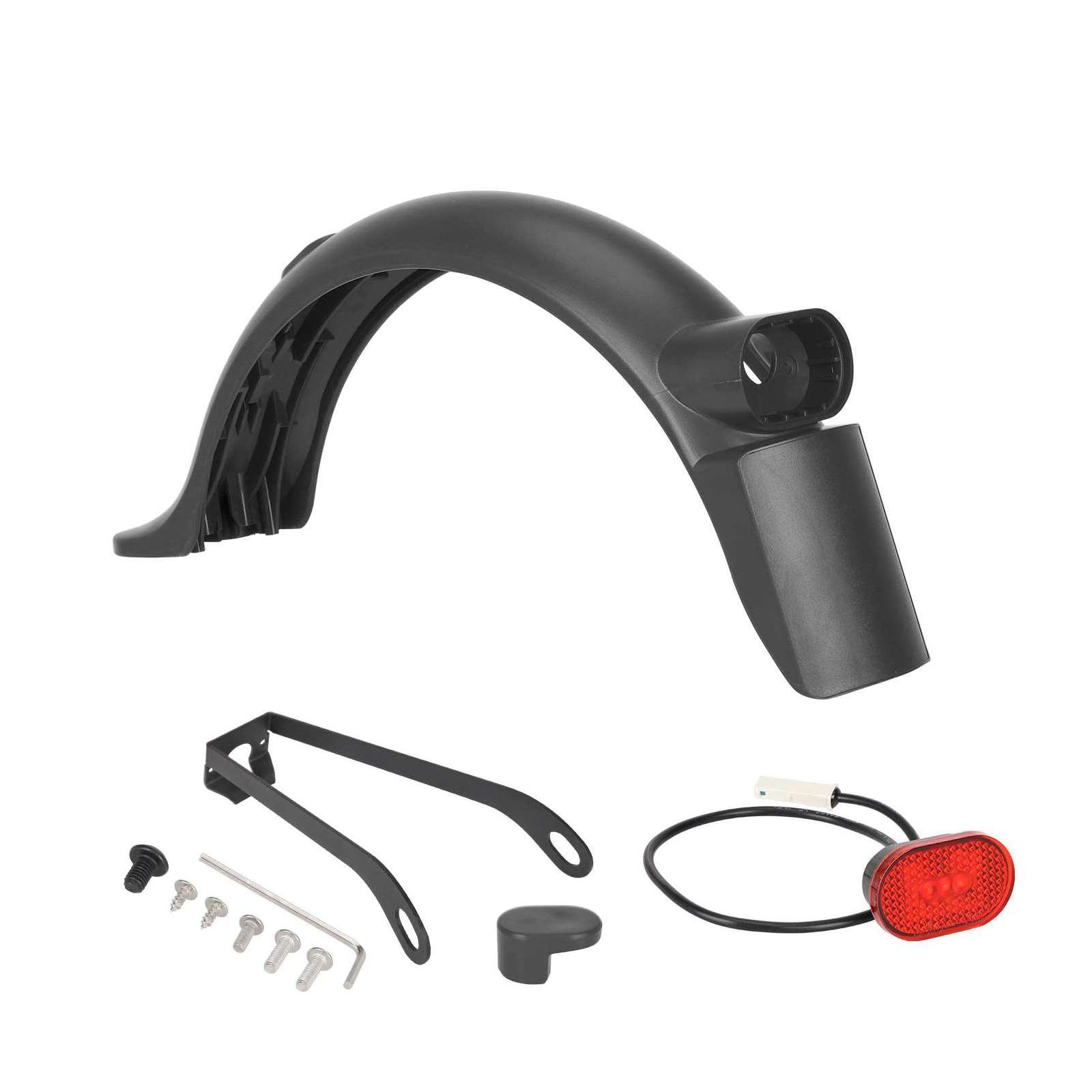 Set aripă spate gri cu stop, suport metalic și cârlig, pentru Xiaomi M365 Pro, Pro2, 1S