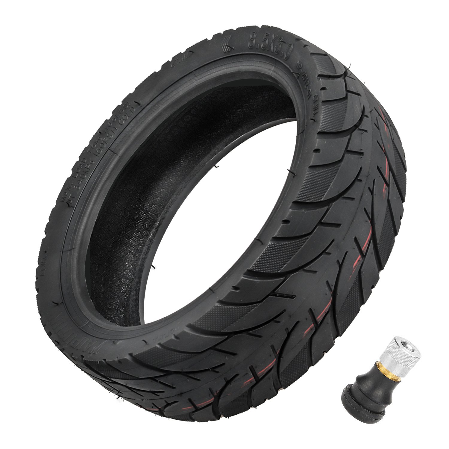 Anvelopă tubeless 8.5*3 cu valvă, pentru Xiaomi M365/Pro/Pro 2/1S/Mi 3, Naiputun