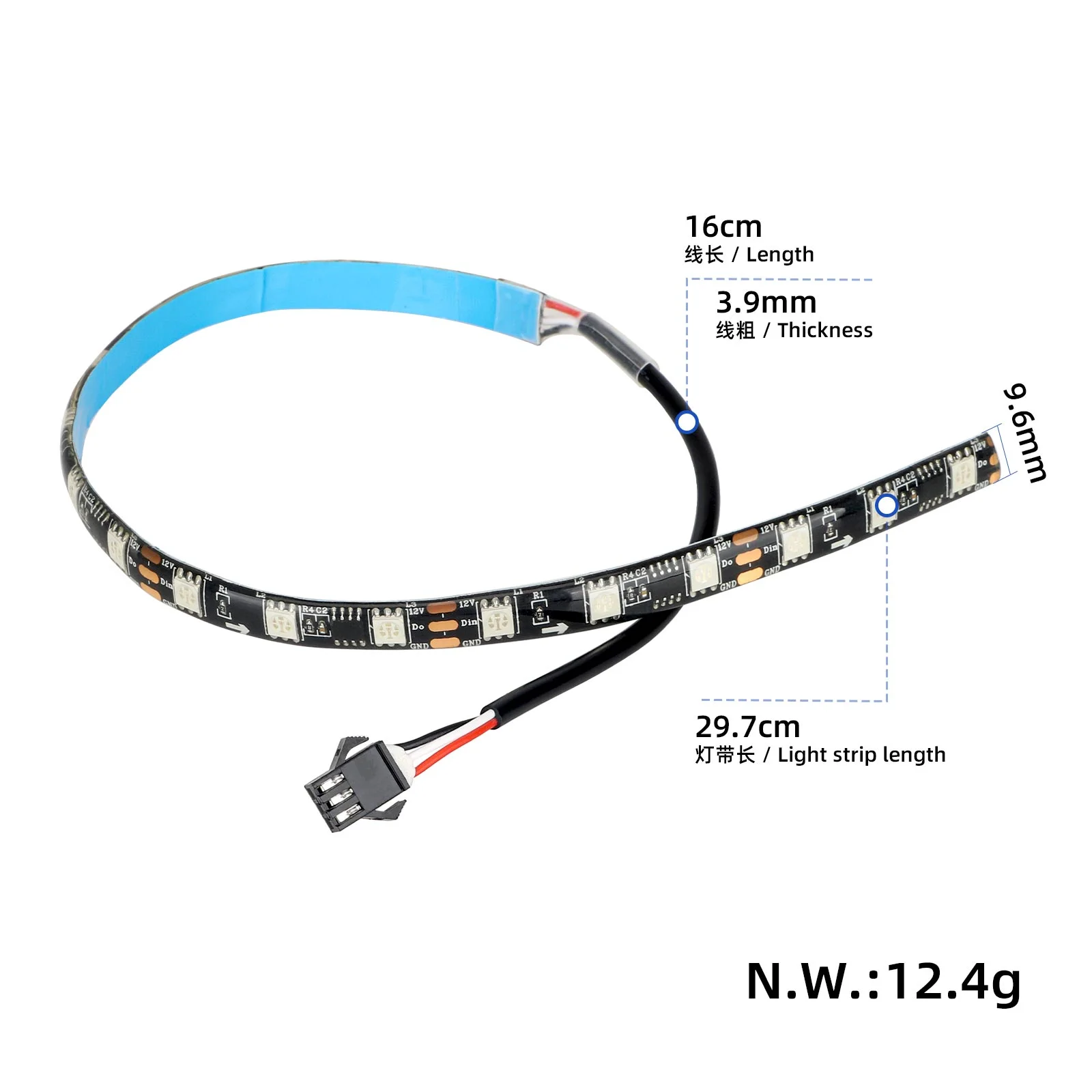 Bandă luminoasă decorativă impermeabilă, pentru KuKirin M4 Max