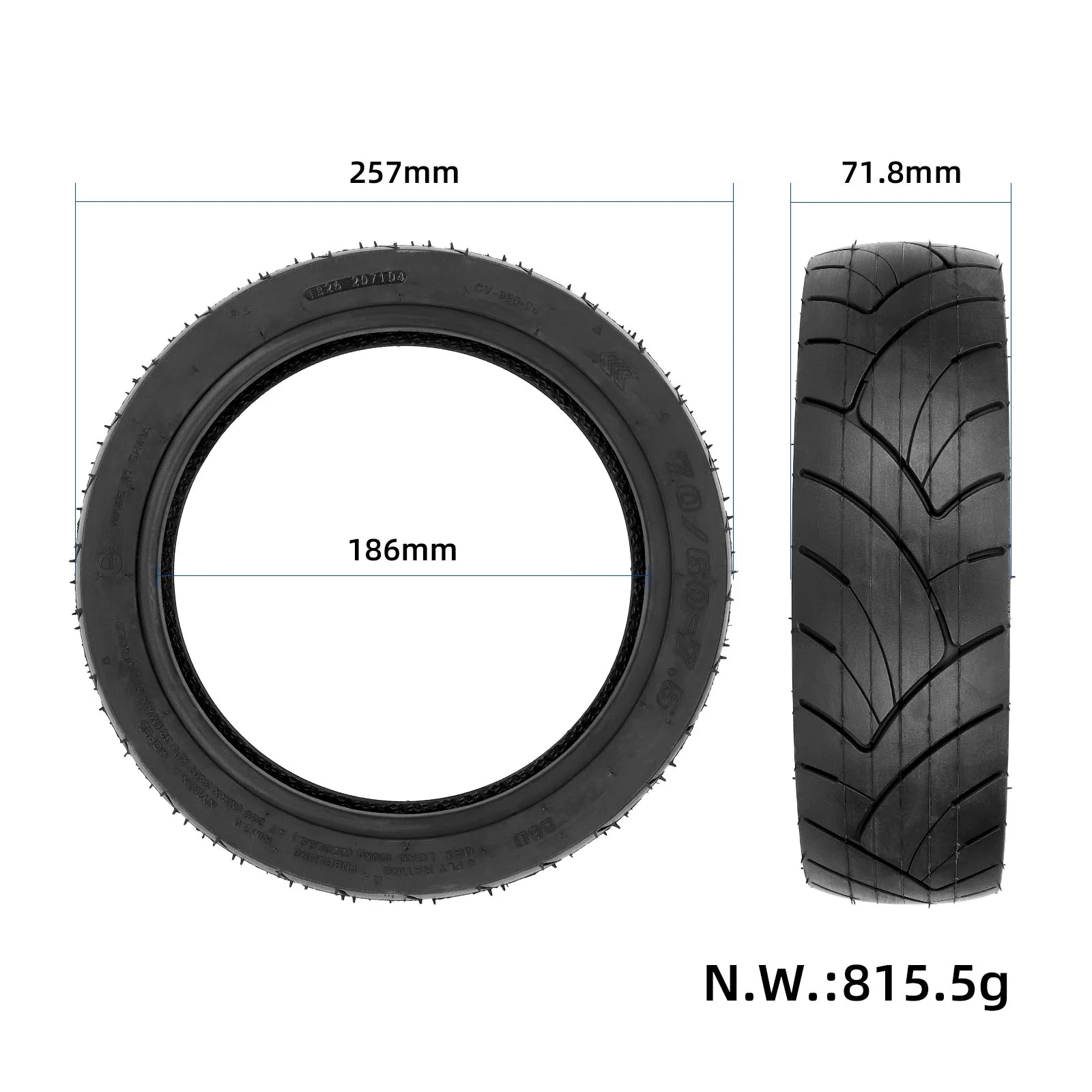 Anvelopă tubeless 70/60-7.5 pentru Segway Ninebot G3, ZT3 Pro, Cordial
