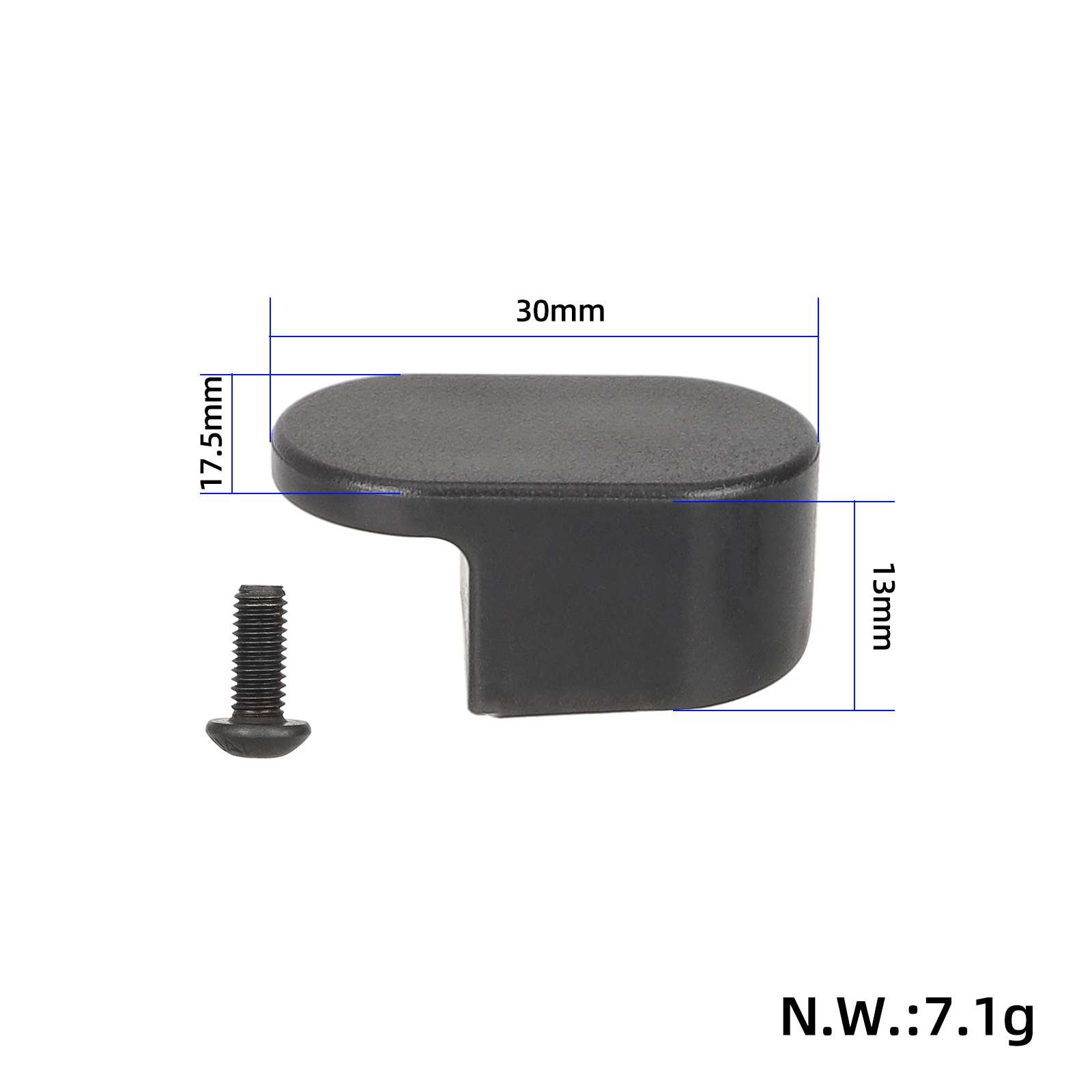 Cârlig pentru aripă spate cu șuruburi, negru, pentru Segway Ninebot Max G30D