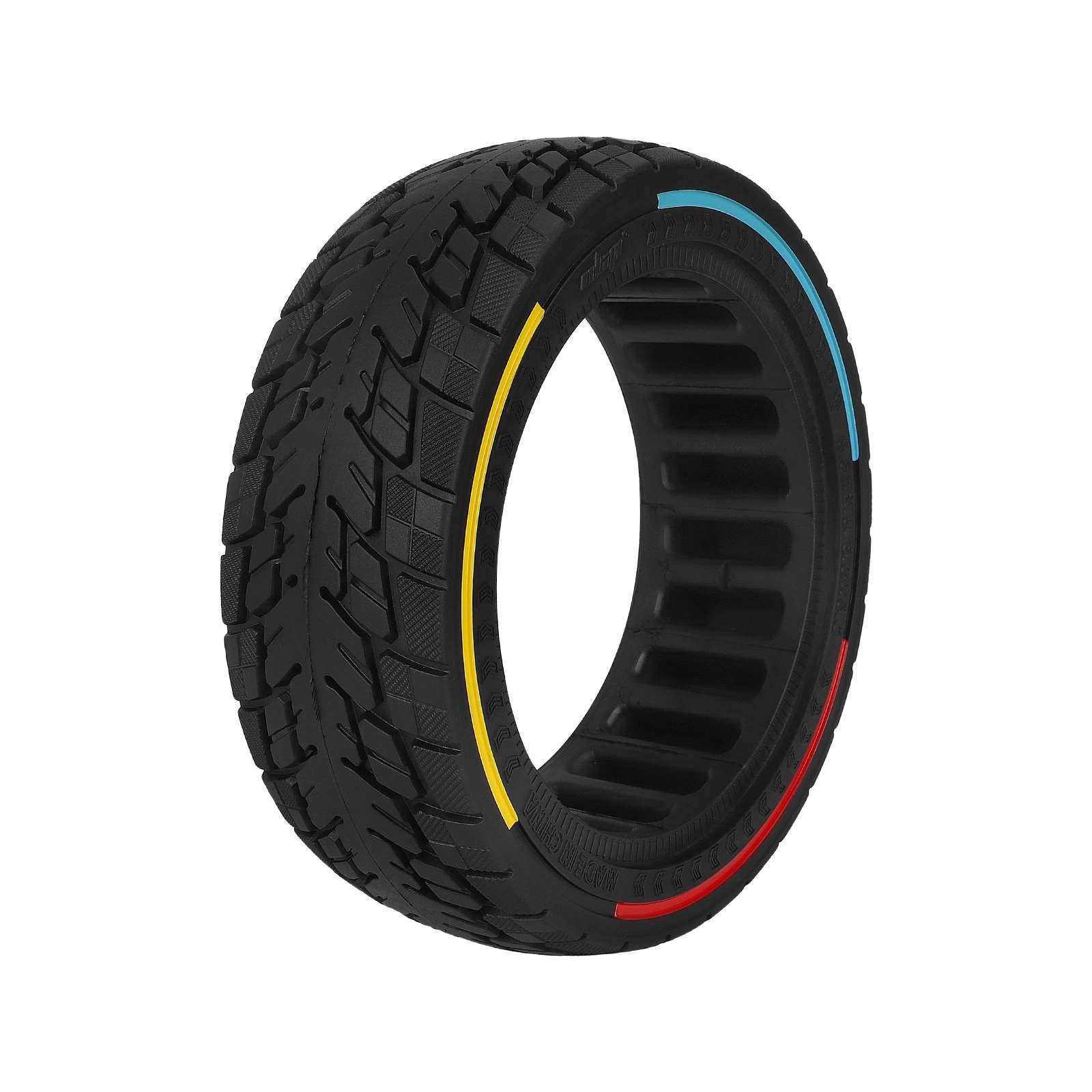 Anvelopă plină tip fagure 8.5*2.5 pentru teren accidentat, cu cerc în trei culori, Ulip