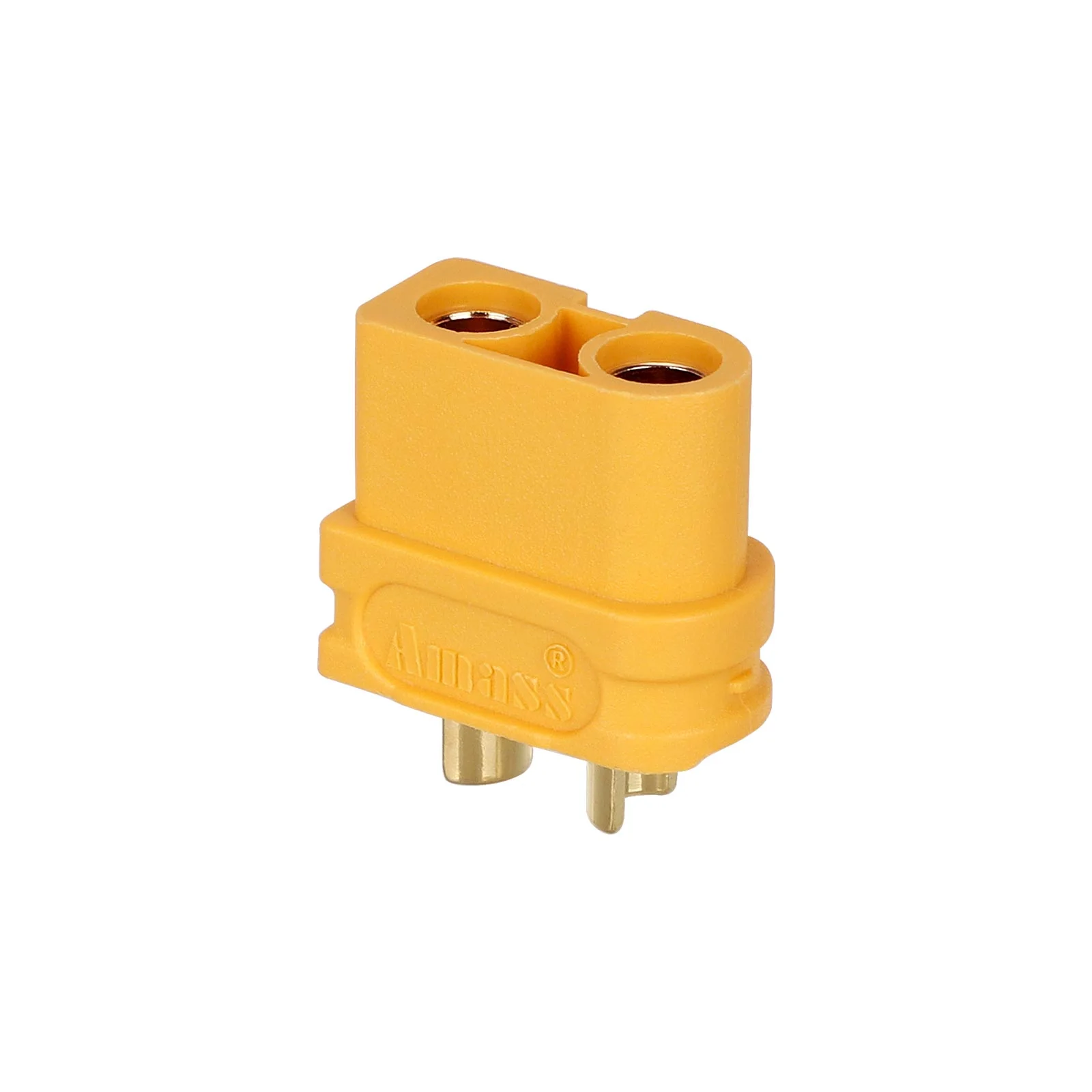 Conector XT60U-F femelă cu contacte placate cu aur, Amass