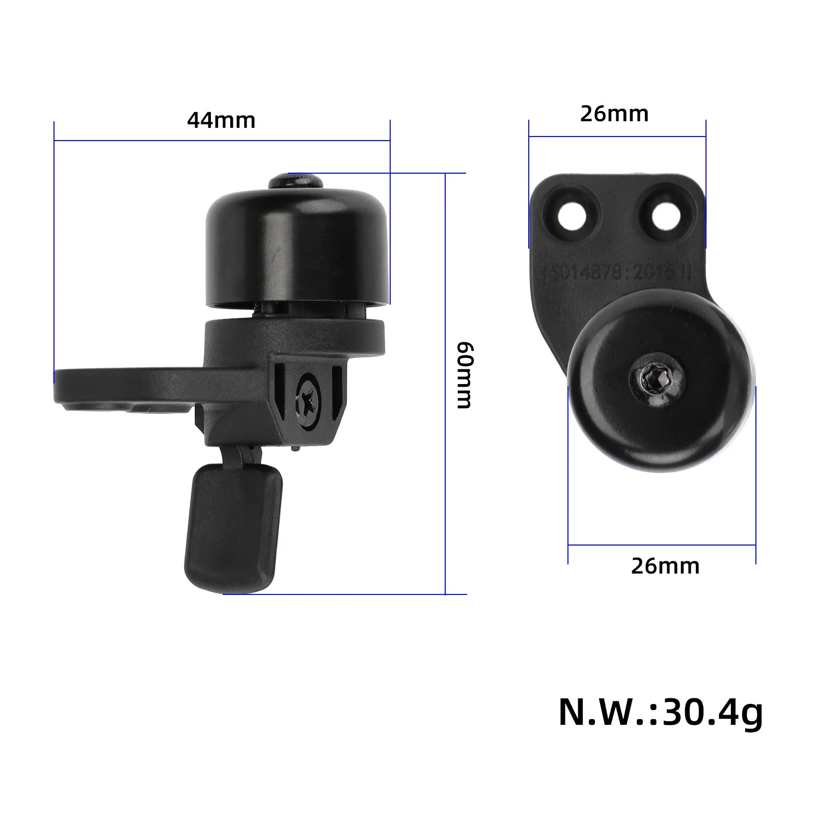 Sonerie din aliaj de aluminiu pentru Ninebot MAX G3, F3, ZT3