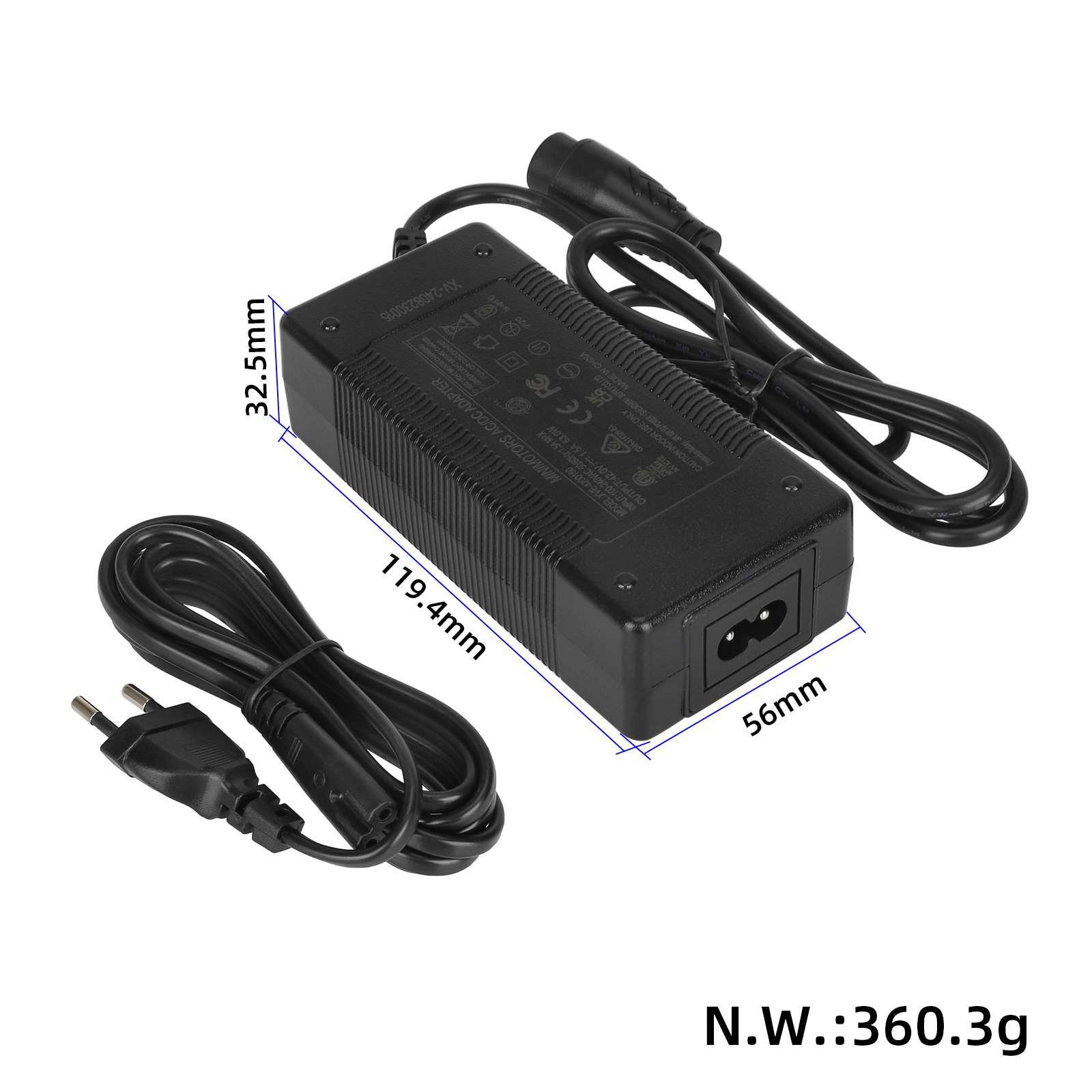 Încărcător 42V 1.5A cu conector LP16 cu 3 pini, priză EU, pentru Dualtron TOGO, Dualtron