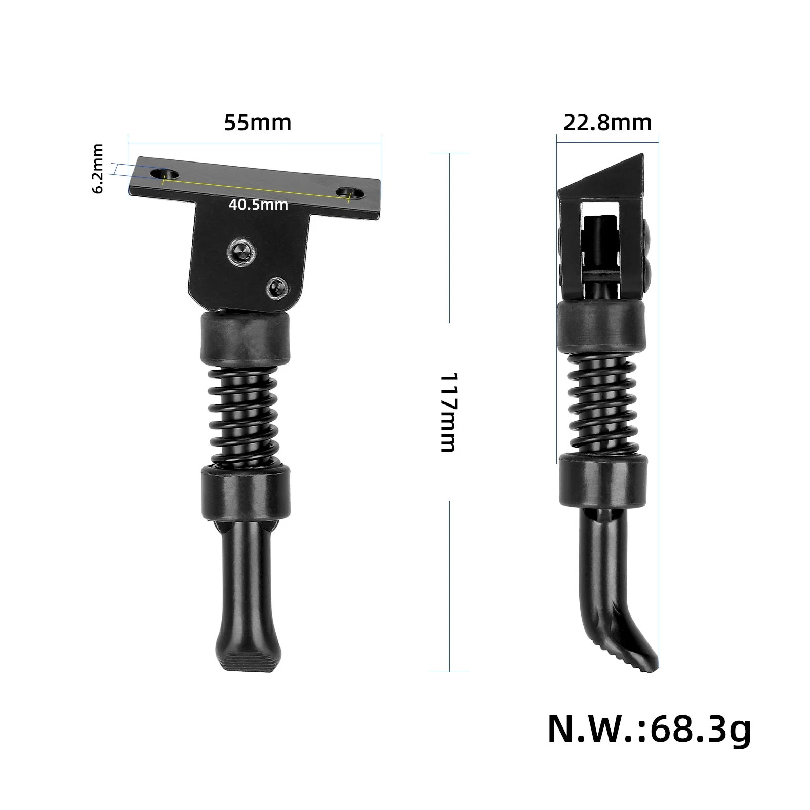 Cric de sprijin negru 11.7cm