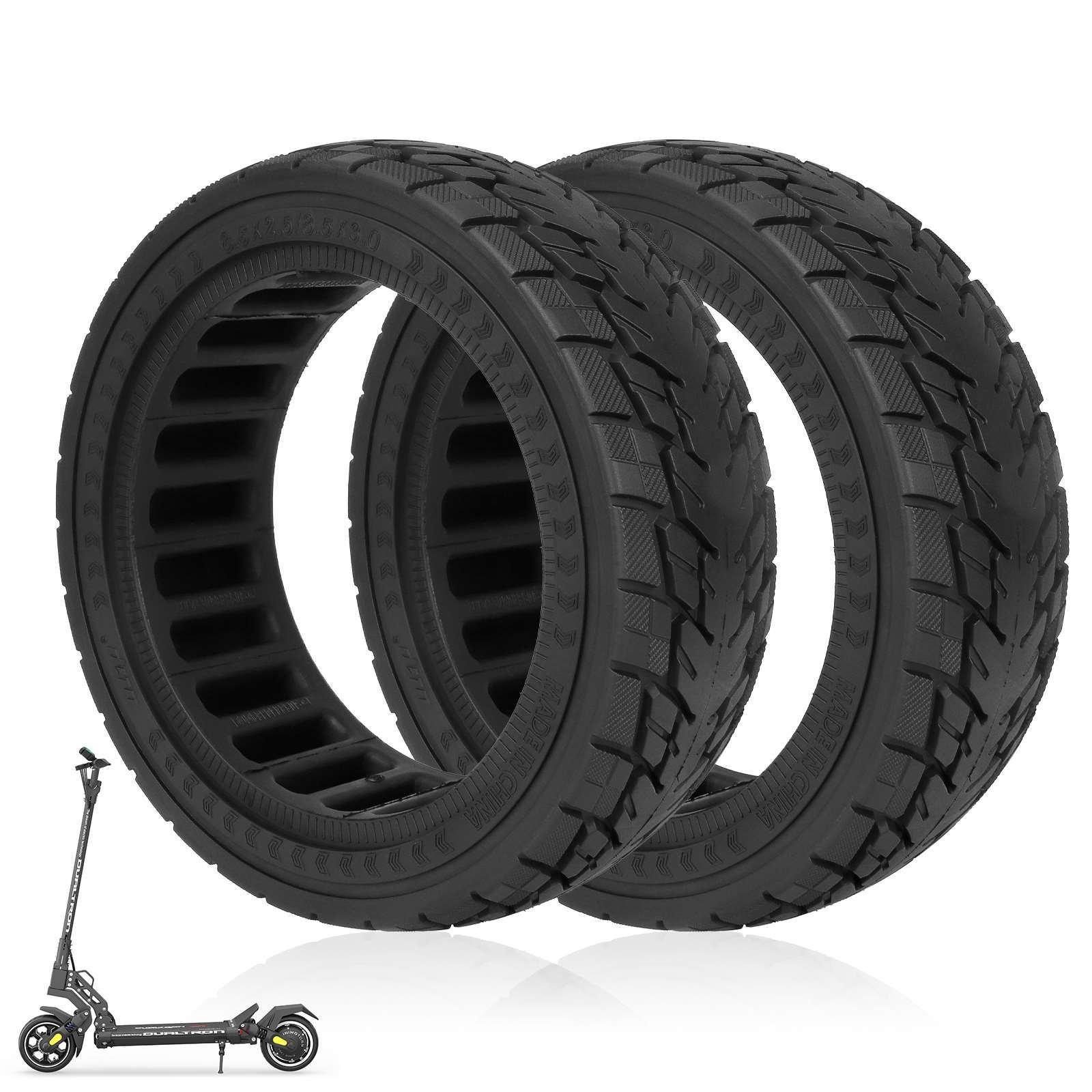 Anvelopă plină tip fagure 8.5*2.5, neagră, 2 buc., pentru Dualtron Mini, Speedway, Ulip