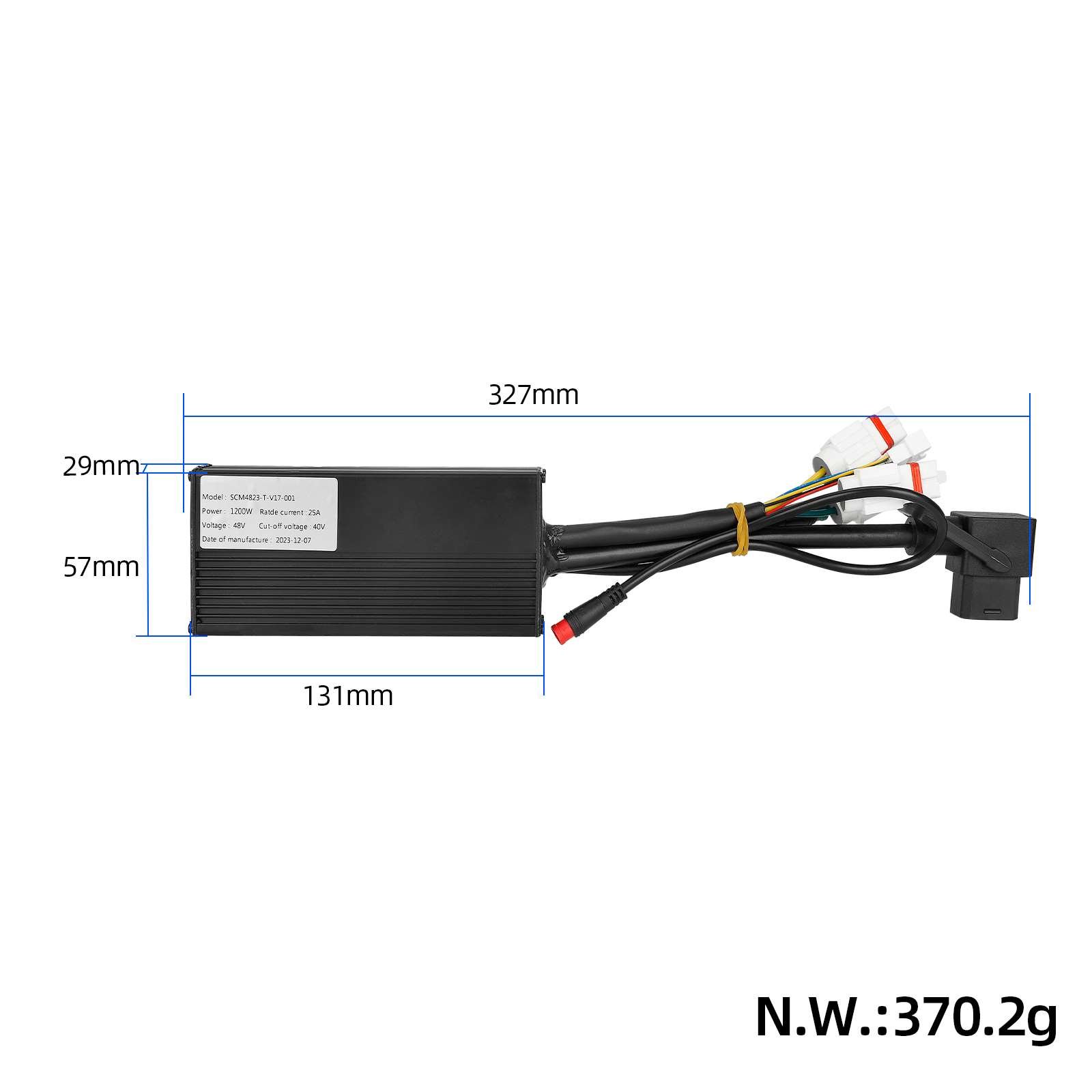 Set afișaj, controler și cablu 48V 1200W, pentru frână simplă, conector C18, Ducati